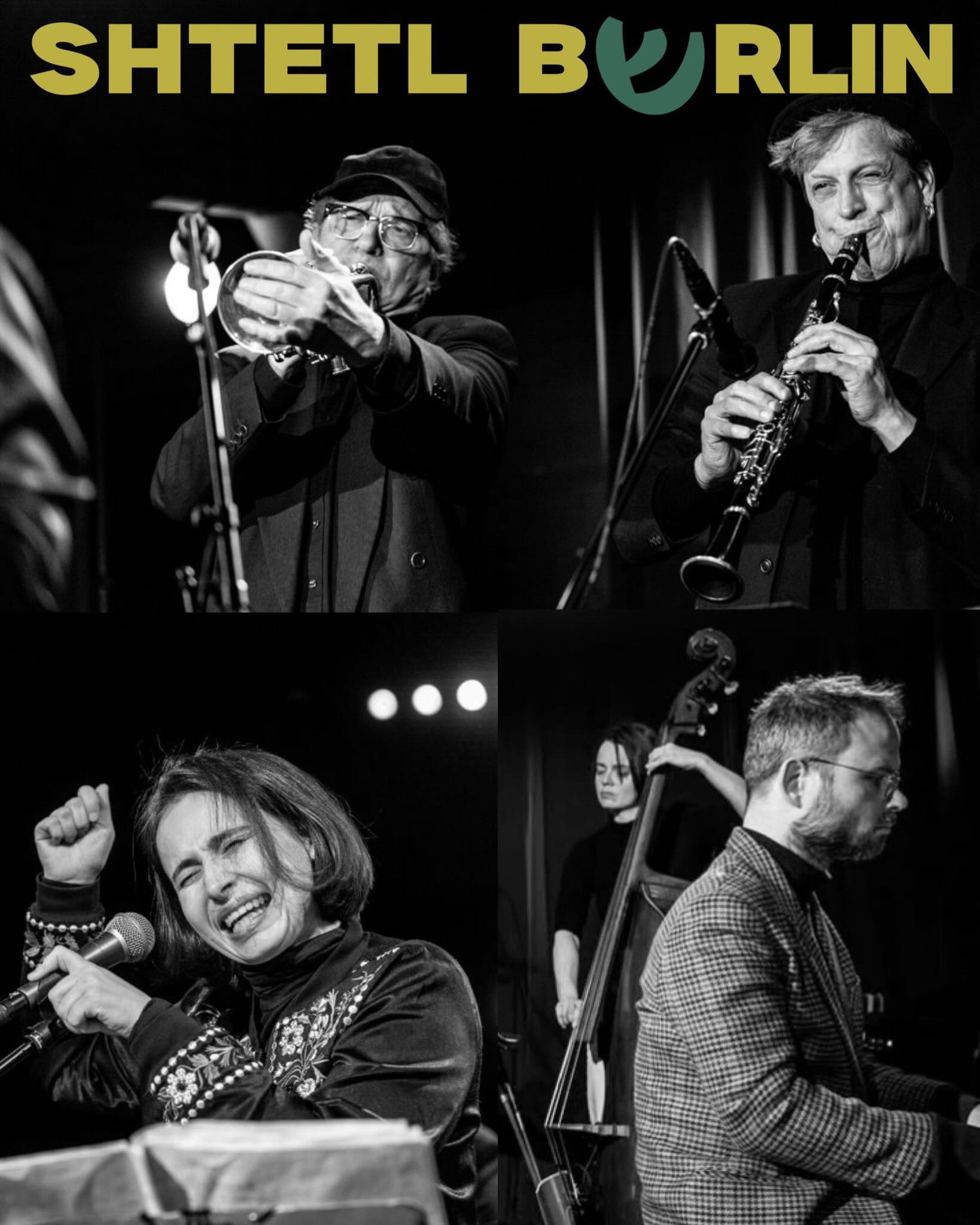 Shtetl Berlin is pleased to introduce Di Shkatulkelekh, an exciting project by accomplished actress and performer Marina Frenk, along with a star-studded band consisting of double bassist Lisa Hoppe, pianist Daniel Stawinski, sound artist and trumpeter Paul Brody, and clarinetist Christian Dawid.
🎠Di Shkatulkelekh will be performing the artists’ dynamic musical settings of Katerina Kuznetsova’s Yiddish poetry. Don’t miss the opportunity to experience this rare convergence of musical virtuosity and literary depth in-person at their concert tomorrow, June 9th, and to hear Patrick Farrell and Yael Merlini perform as well!
🎹Visit our website (link in bio) for tickets and more information!
📸 Photos by Roman Ekimov @amberbernsteinfilms
#yiddish #klezmer #berlinevents #folkmusic #jewishculture