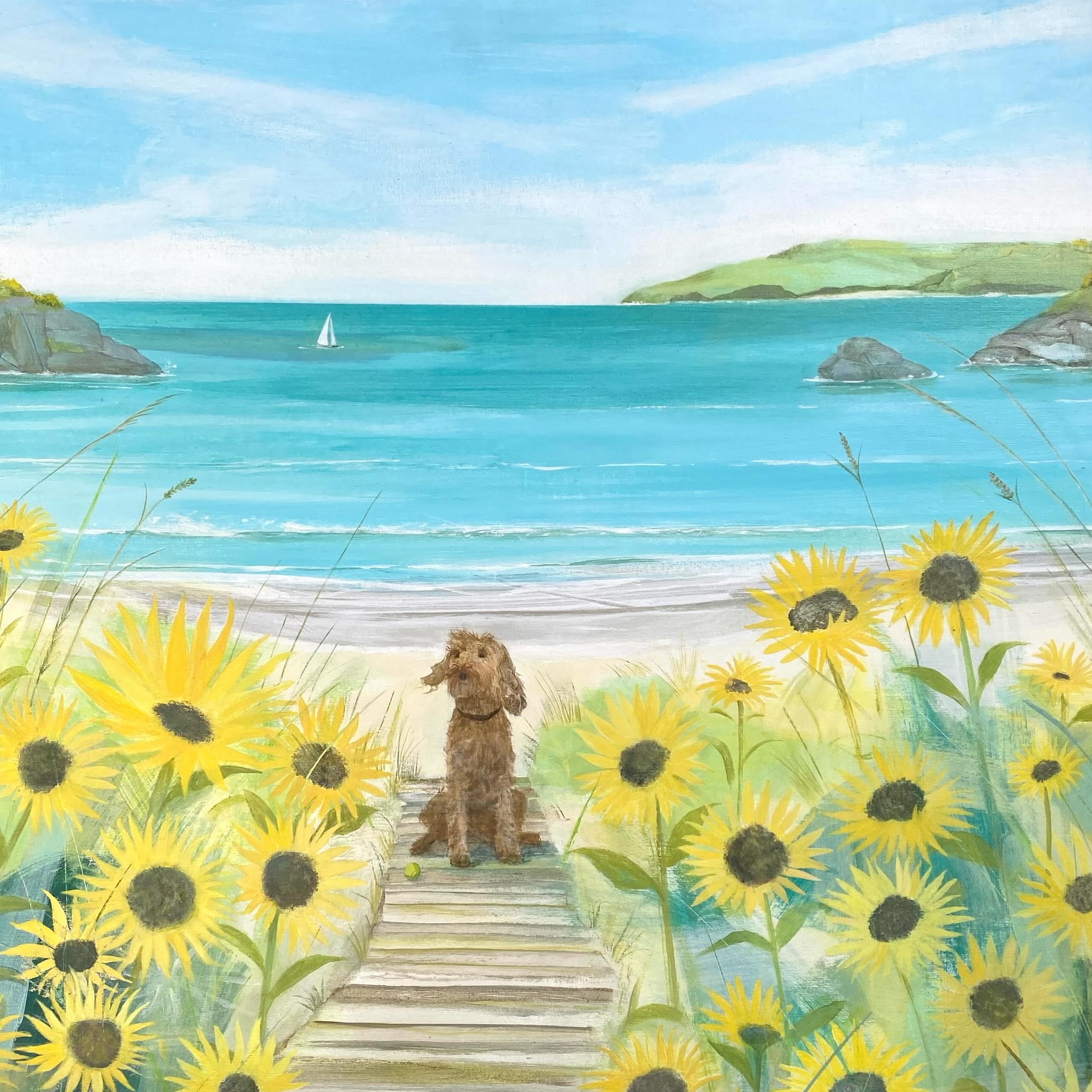 Hello 👋🏻 🌻 here’s Dudley in the sunflowers 😁
This is one of my new paintings which went out recently to my email subscribers.
Thank you so much for all the lovely responses to the new pictures 💛
Duds is now available from @island_fine_arts
🐶 🤗
.
.
.
.
.
#woofwednesday #cockapoo #cockapoo_fans #cockapooworld #paintingsforsale