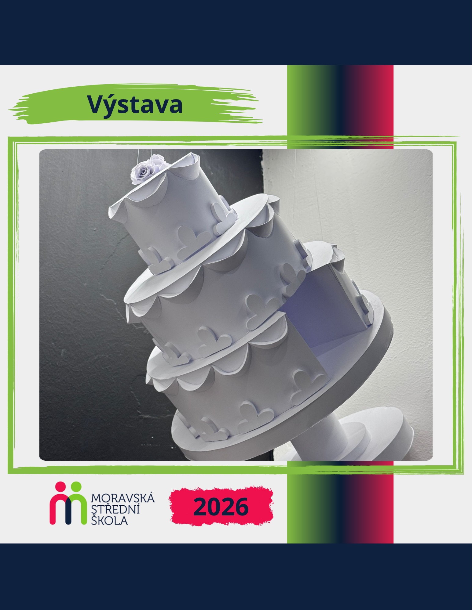 🎨🏆 Velký úspěch žákyň třídy VM1!
Žákyně třídy VM1 dosáhly skvělého úspěchu ve výtvarné soutěži Pestrý svět – neviditelná výstava, kde získaly hlavní cenu v kategorii VÍDÍME – Děti bez zrakové vady (14–18 let).
Porotu zaujaly svým originálním dílem Papírový dort, které vyniklo kreativitou, nápaditostí i kvalitním zpracováním.
K tomuto významnému ocenění srdečně gratulujeme a přejeme mnoho dalších úspěchů v umělecké tvorbě i osobním životě. 👏✨
🎨🏅🌟
#PestrySvet #VytvarnaSoutez #VM1 #PapírovýDort #UspechStudentu