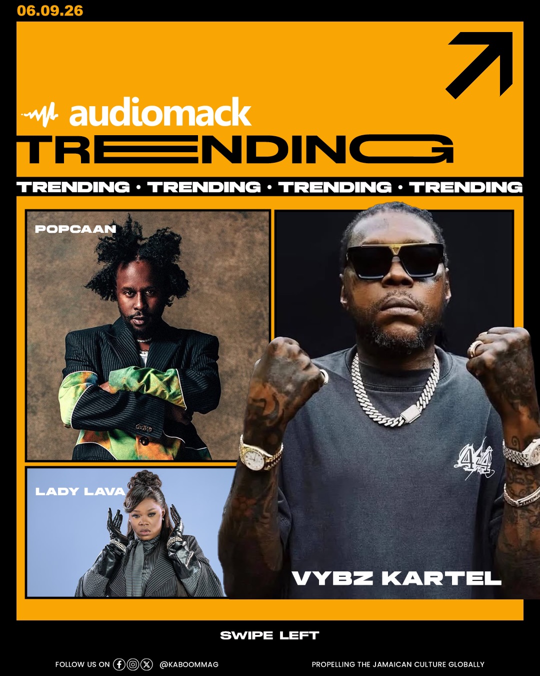 What’s the Caribbean listening to right now?
We’re taking a look at the songs currently trending across the region on Audiomack. From established stars to emerging talent, the islands continue to deliver the soundtrack.
Which track are you running back the most? ⬇️
#kaboommag #kaboommagazine