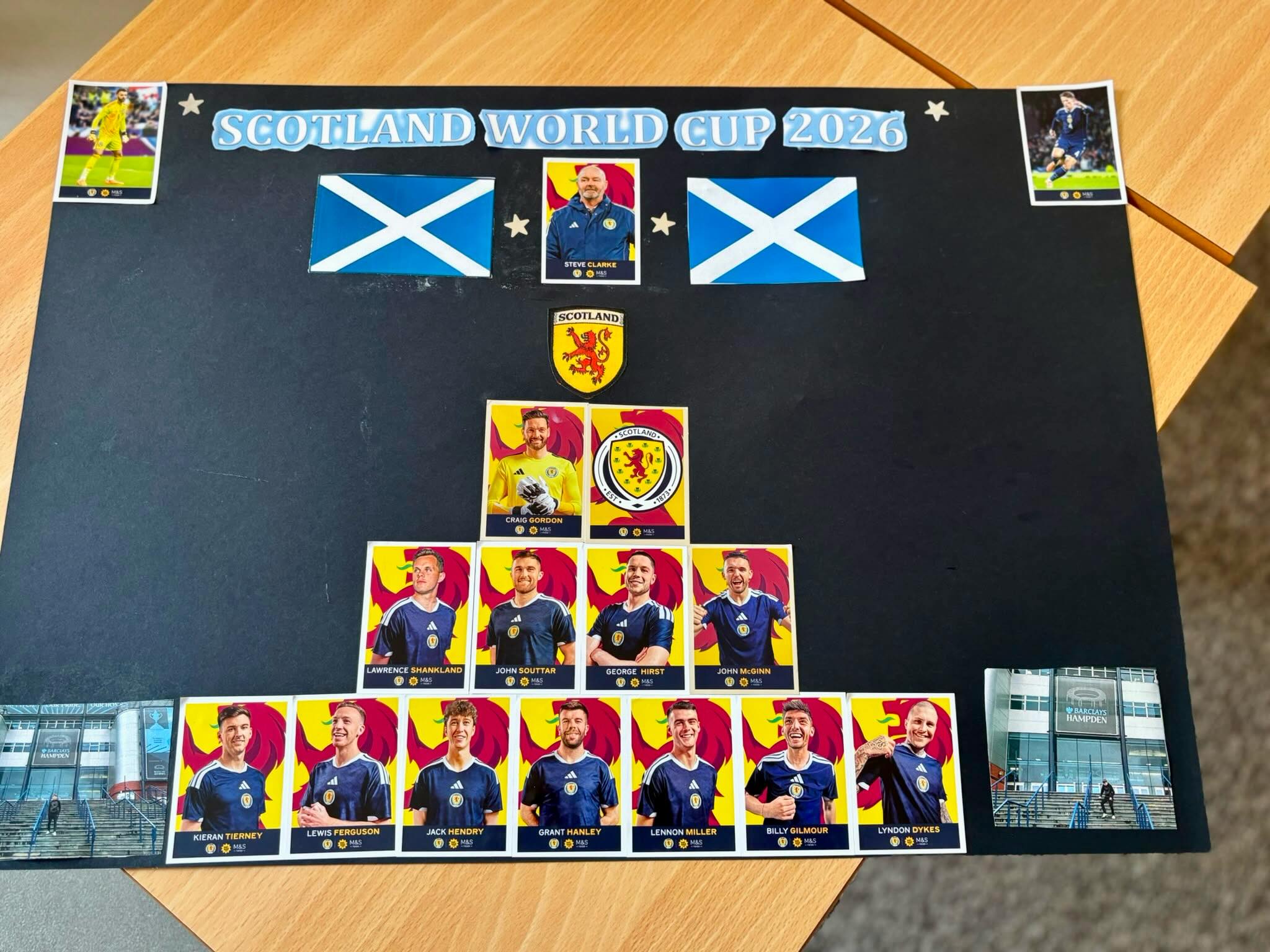 World Cup fever comes to Skypoint, our talented pupil created this display to get us started. #worldcup2026🏆🇮🇳❣️ #scotlandteam