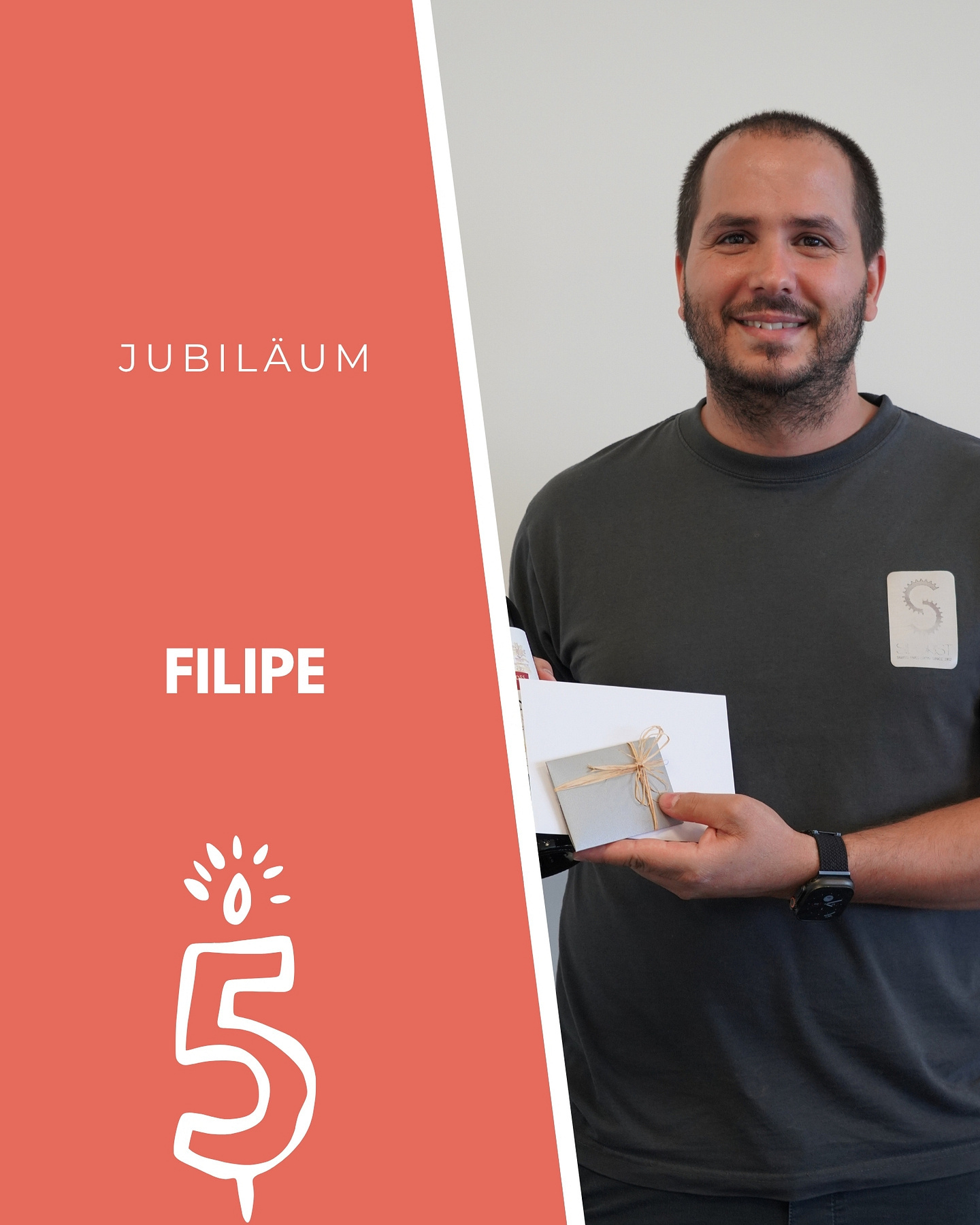 5 JAHRE ENGAGEMENT ✨
Seit fünf Jahren ist Filipe Teil unseres Teams und unterstützt uns als 3D-Druck-Spezialist – fachlich stark, sehr engagiert und immer mit einem Lächeln im Gesicht. Danke für deinen grossen Einsatz und deine fröhliche Art. Wir freuen uns auf viele weitere gemeinsame Jahre! 🙌
For five years, Filipe has been part of our team and has supported us as a 3D printing specialist – highly skilled, very dedicated, and always with a smile on his face. Thank you for your great commitment and cheerful nature. We look forward to many more years together! 🙌
#wsiegristag #5jahre #engagement #treue #glückwunsch