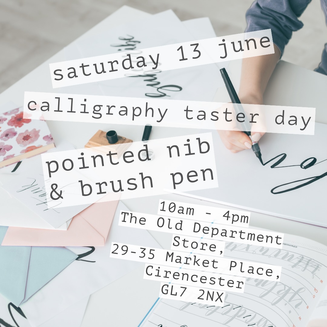 Two chances to pick up a pen and join us this Saturday! ✨
Discover a hobby that’s creative without you needing to be ‘arty’, we’d love to see you.
🌿 Knutsford – Join us at Primrose Nursery for our Beginner Modern Calligraphy Workshop, where you’ll learn the foundations of beautiful lettering in a relaxed and friendly setting.
✒️ Cirencester – Our full-day Calligraphy Taster Day at The Old Department Store is the perfect opportunity to try both pointed nib and brush pen calligraphy, experiment with different tools and inks, and discover the styles you love.
A little time to slow down, create something beautiful, and enjoy the simple pleasure of putting pen to paper. @theolddepartmentstore_ @tipisatprimrose #calligraphy #knutsfordmums #cirencestermums