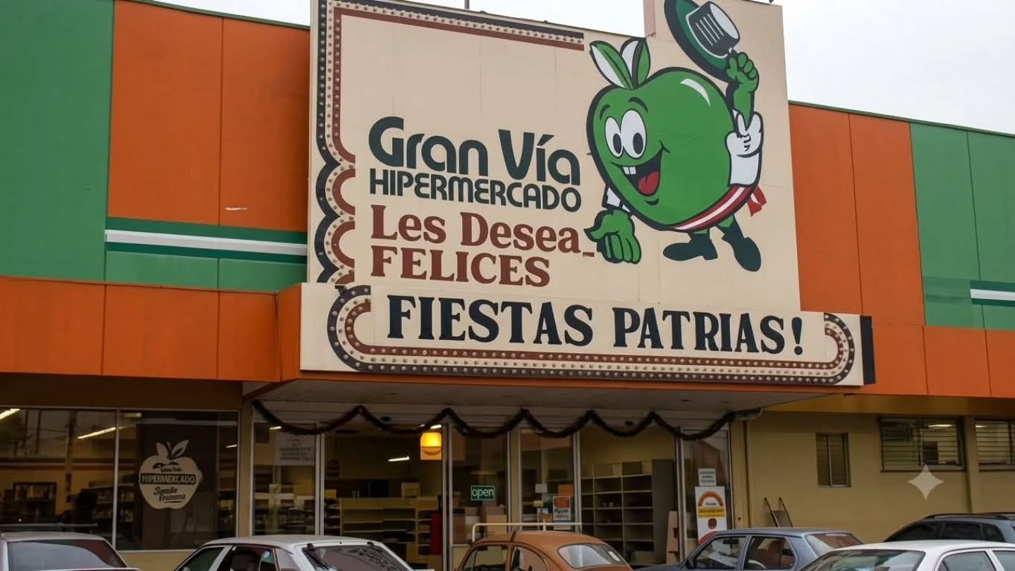 Hipermercado Gran Vía 1984
Aporte de Pablo Arenas Alfaro.
Fotografía mejorada con IA.
#antofagasta