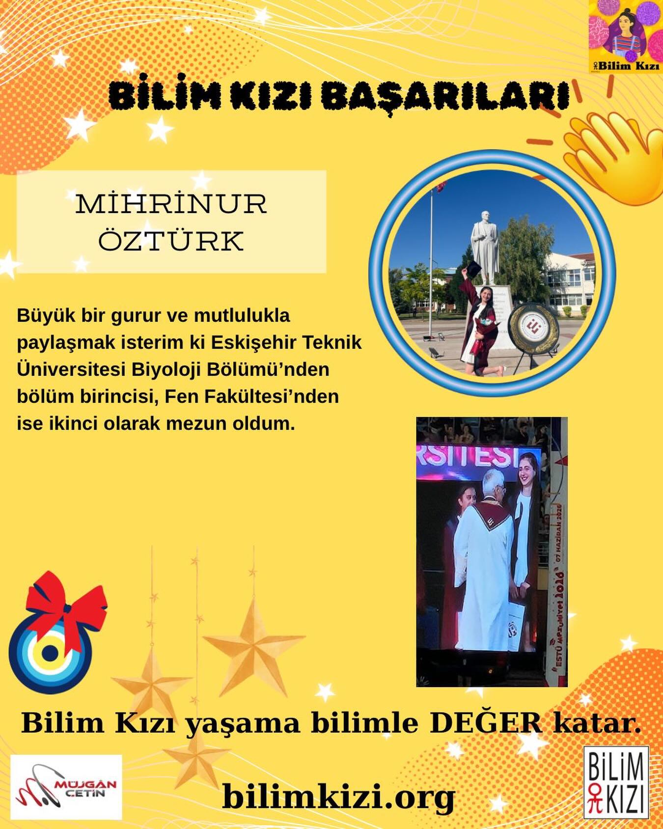 #BilimKızı @mihrinurztrk bizi gururlandırmaya devam ediyor 👏👏👏🧿🧿🧿 @eskisehirteknikuniv #Biyoloji bölümünden BİRİNCİLİKLE,fen fakültesinden İKİNCİLİKLE mezun olarak öncü olmayı ilke edindiğini bir kez daha kanıtlıyor. Uzun #bilim yolculuğunda ilk adımı başarıyla tamamlayan MİHRİNUR ÖZTÜRK e nice başarılar diliyoruz 🙏