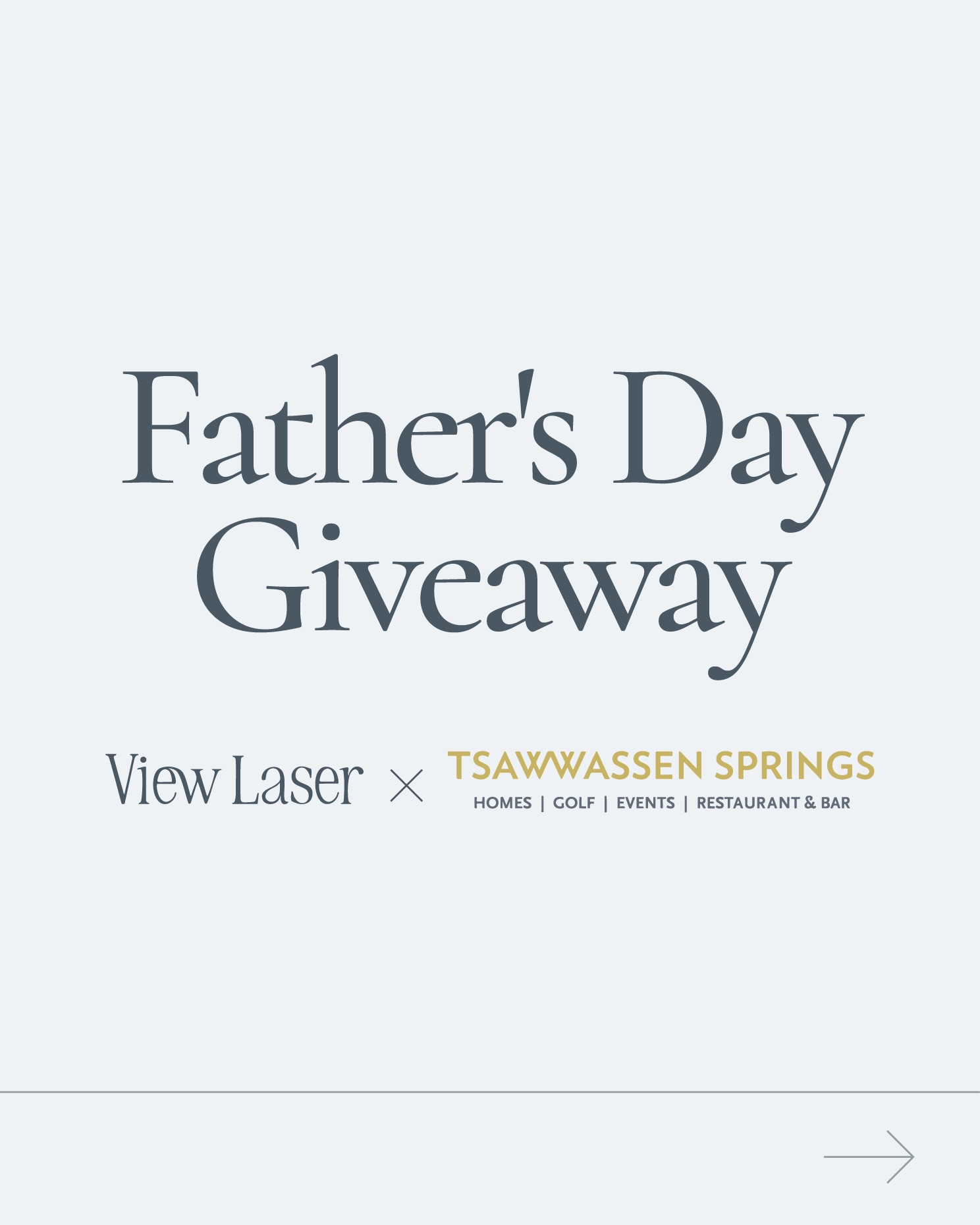 FATHER’S DAY GIVEAWAY ⛳☀️
Giveaway closed congrats @zdjoules
We’ve partnered with Tsawwassen Springs to celebrate the incredible dads and father figures in our lives with an amazing giveaway valued at $1,000+!
ONE lucky winner will receive:
- Golf Package for 4 at Tsawwassen Springs ($400 value)
- Consultation at View Laser
- IPL Treatment
- ZO Skin Health Getting Skin Ready Kit
Total giveaway value: Over $600 from View Laser + $400 Golf Package
How to enter:
- Follow @viewlaserskin and @tsawwassensprings
- Like this post
- Tag a father or father figure who deserves to be celebrated (each tag = 1 entry)
- Tag 2 friends for an additional entry
- Bonus: Share this post to your story and tag us for extra entries!
Winner will be announced on June 12th.
Good luck, and Happy Father’s Day to all the amazing dads, grandpas, stepdads, and father figures who make a difference every day! 💙
This giveaway is not affiliated with Instagram or Facebook.