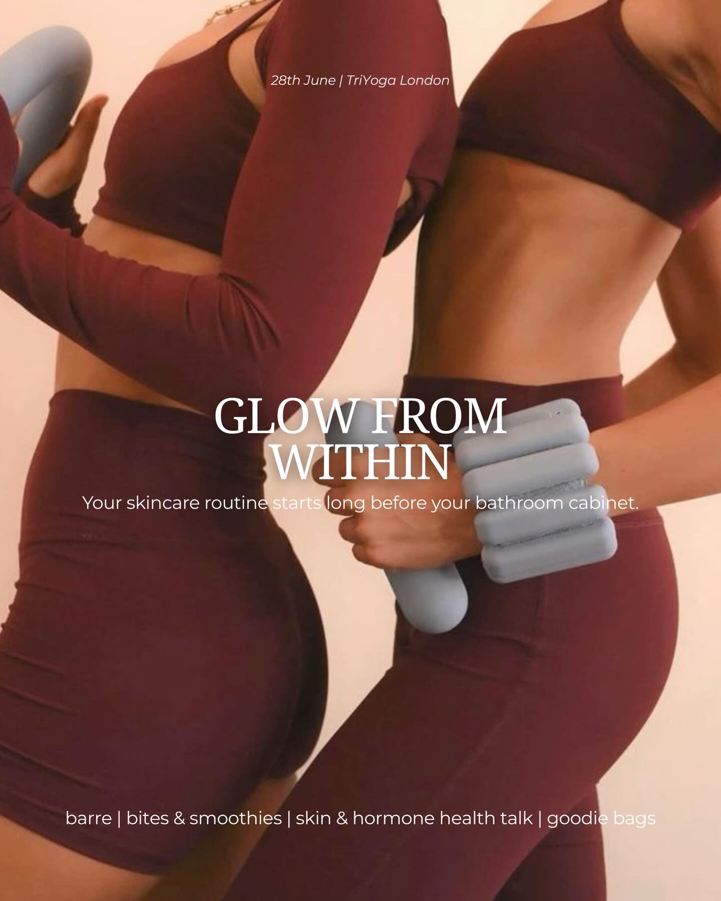 Most women spend hundreds on skincare.
They’re still breaking out.
We’re hosting an event to talk about why.
Join us for a day of movement, expert-led education and conversations about hormones, stress and skin health.
✨ Barre class
✨ Hormone & Skin Health Talk (worth £350 when 1:1) by a Hormoni Health Expert @georgiegrant_nutrition
✨ Live Q&A
✨ Hormone Balance Smoothie shakes with @smoodi.method supplement
✨ Healthy bites by @ketobeelondon
✨ Goodie bag worth £50+
📍 Triyoga, Chelsea London
🔗 tickets in bio
limited spaces available