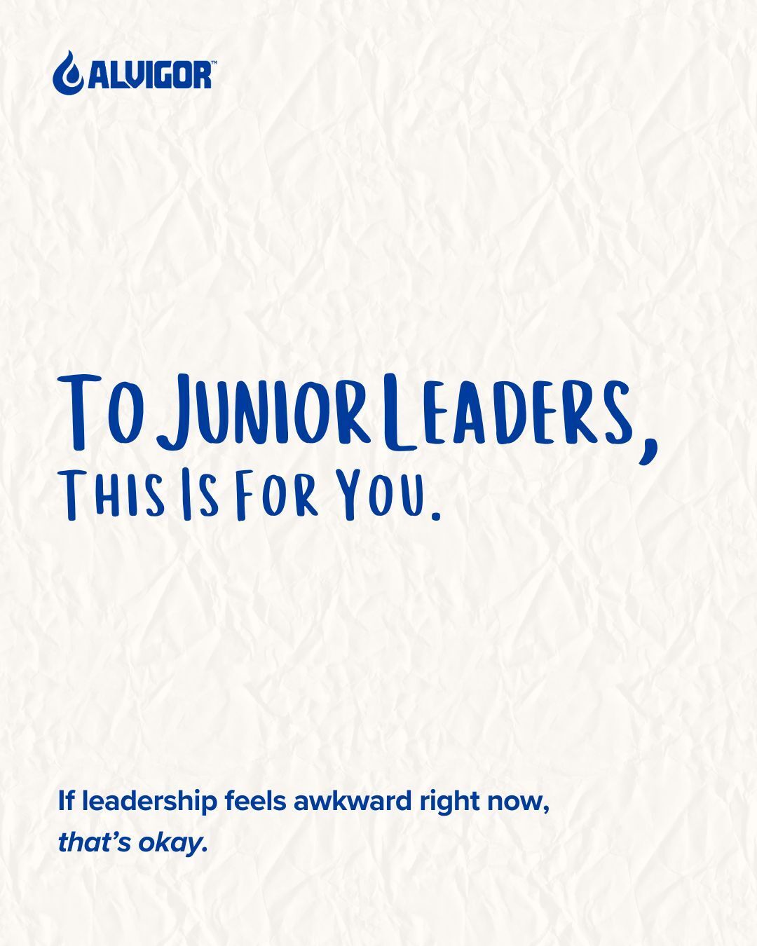To junior leaders, this is for you.
If leadership feels awkward right now, you’re not failing. You’re growing into a new role.
It takes time to find the balance between being kind and being clear, being friendly and being firm, being trusted and being respected.
You don’t need to be loud to lead well. You just need to keep showing up with care, clarity, and consistency.
Give yourself time. You’re becoming.
#ALVIGOR #JuniorLeaders #LeadershipGrowth #NewLeaders #YoungLeaders #LeadershipJourney #PeopleLeadership #LeadershipMindset #FutureLeaders #WorkplaceGrowth #CareerGrowth #LeadershipDevelopment #ManagementSkills #GrowthMindset #ProfessionalGrowth