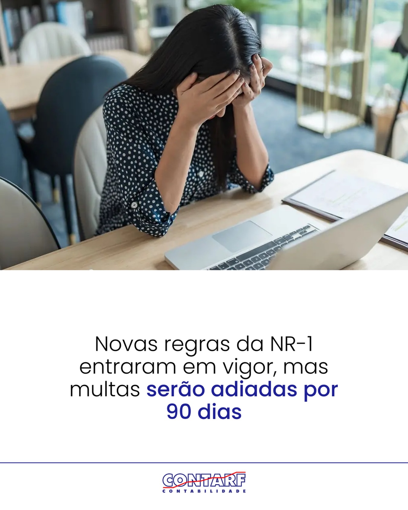 As atualizações da Norma Regulamentadora nº 1 (NR-1), que passam a exigir a inclusão de riscos psicossociais no gerenciamento de saúde e segurança do trabalho, começam a valer nesta terça-feira (26). Apesar da entrada em vigor imediata das regras, o Ministério do Trabalho e Emprego (MTE) informou que a aplicação de penalidades será postergada por 90 dias para permitir adaptação das empresas.
Nesse período inicial, a fiscalização deverá atuar principalmente com orientações técnicas, notificações e acompanhamento preventivo das organizações. A medida integra as mudanças implementadas pelo governo federal para ampliar o monitoramento de fatores ligados à saúde mental no ambiente corporativo.
A atualização da NR-1 alcança empresas de todos os portes e setores econômicos, exigindo revisão de procedimentos internos, documentos de segurança ocupacional e programas de gerenciamento de riscos.
Fonte: Portal Contábeis
Para mais informações, entre em contato com a nossa equipe:
📍 Torre Empresarial Iguatemi, salas 211, 212 e 213
📱 (85) 98849-3368 (WhatsApp)
📞 (85) 3278-3343 | (85) 3104-1669
#contarfcontabilidade #contador #contabilidade #receitafederal #trabalhista