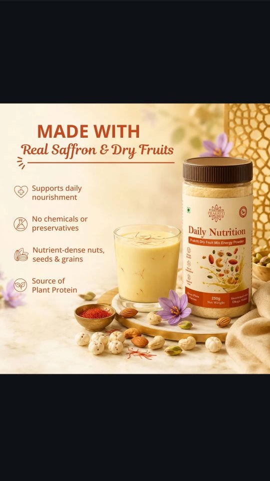 NEW FLAVOUR ALERT ✨
💛 Introducing Kesar Pista Daily Nutrition Powder 💚
Made with real saffron, pistachios, nuts & seeds, this flavour is rich, nutritious, and absolutely delicious!
🥛 Mix it with milk
🍨 Add it to kulfi
🍚 Use it in kheer
✨ Enjoy a healthy twist in every sip
🎉 Launch Special: FLAT 50% OFF | Code: FIRST50
⏳ Limited Time Offer
Order now from our website — Link in Bio!
#KesarPista #NewLaunch #NutritionPowder #HealthyDrinks #DryFruits HealthyLifestyle FamilyNutrition SummerSpecial HealthyRecipes MadeInIndia FoodStartup StartupIndia SmallBusinessIndia D2CBrand WellnessJourney HealthyChoices Prakriti