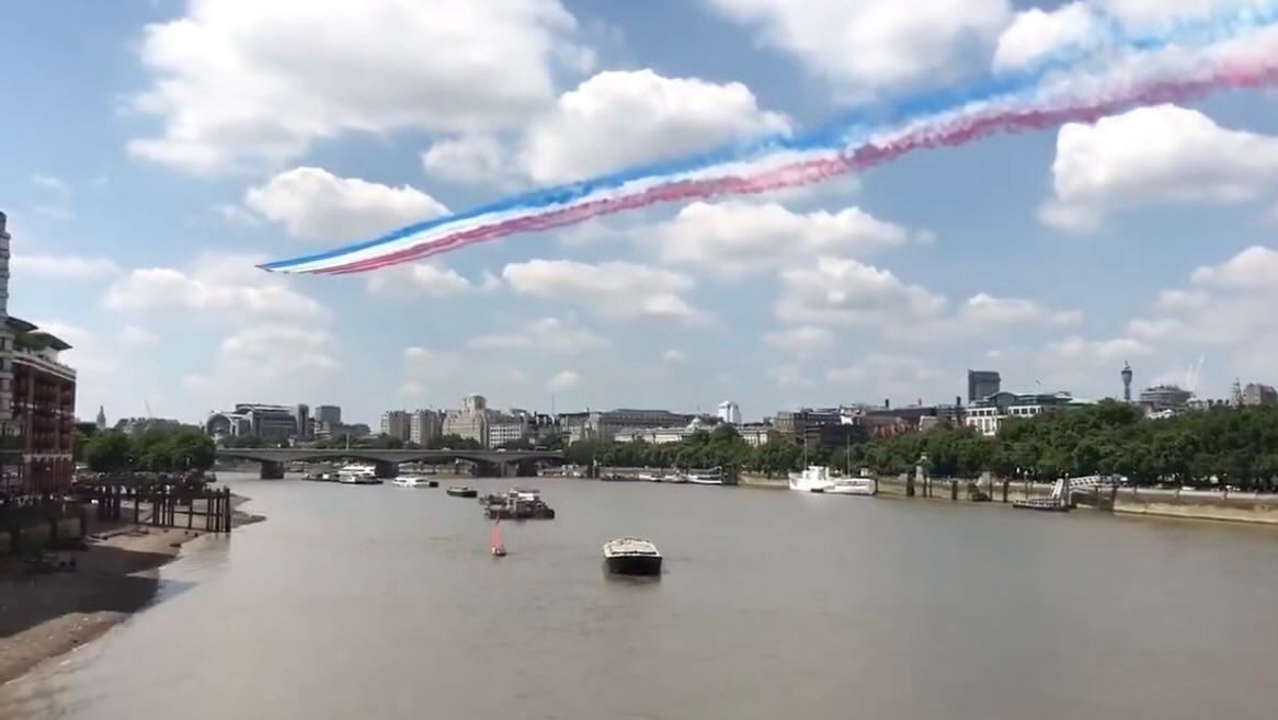 A perfect summer’s day for the RAF Red Arrows Flypast, a traditional part of Trooping the Colour