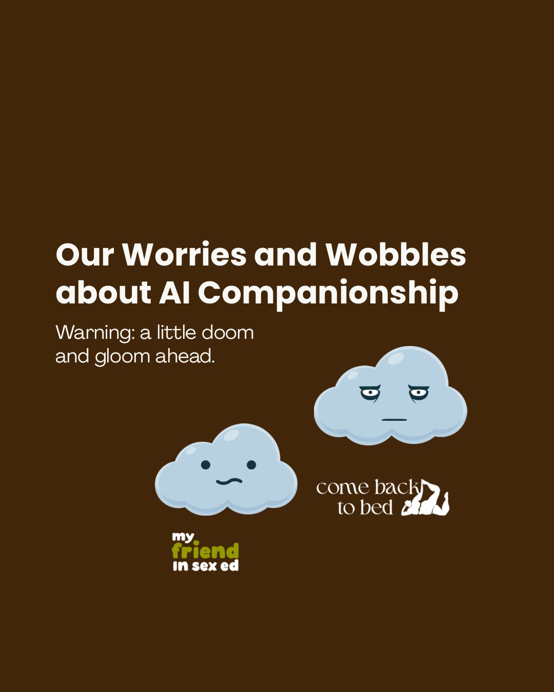 Our part 2 in this AI and relationships mini series, strap in! Whether you agree with them or not, it’s incredibly clear that these AI relationships are here to stay and as a result, we gotta be talking about the potential consequences and also very real impacts on our relationships ✊
Turns out we had a LOT to say about this topic! Don’t forget part 1 exists where we explain what are AI companions and what makes them feel so good
Stay tuned for a part 3 where we yap about what our optimism looks like from here 🫡 @myfriendinsexed