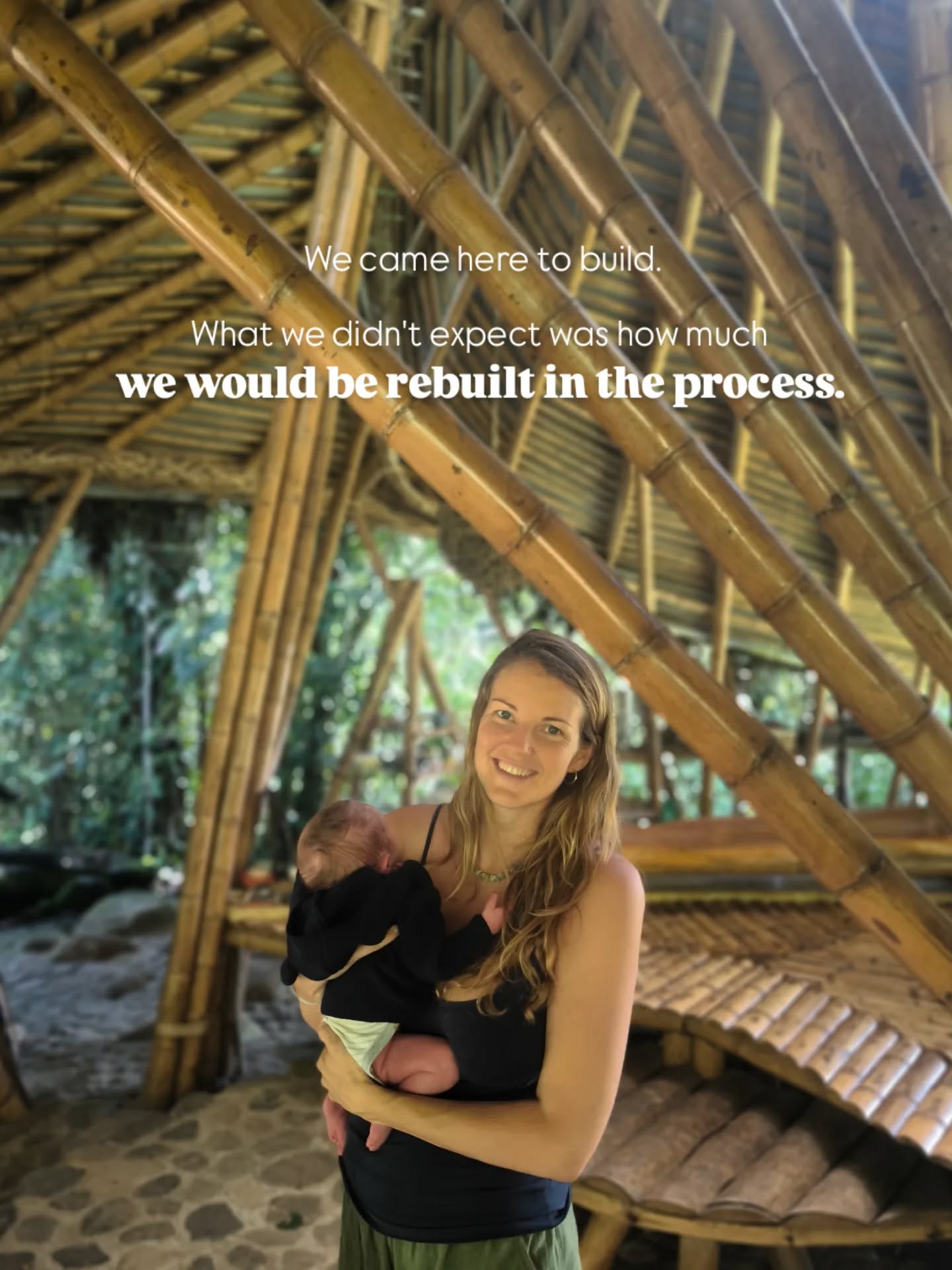For years we thought we were building a bamboo project...Looking back, it feels more like an exploration into trust.
.
Trusting natural materials.
Trusting intuition.
Trusting community.
Trusting the unfolding process of life itself.
Trusting the unknown...
.
Many of the things that shape our lives today were never part of a master plan. In fact, coming to live here happened when all other plans fell away and we allowed the question of "what if" to guide - curiosity, experimentation, mistakes, and saying yes to opportunities we couldn't fully explain.
.
Today I woke up feeling so lucky, so grateful, wondering how all of this is reality, much of it being something I couldn't have even dreamed of years ago. After a lot of reflection I realise that there has been a conscious process of letting go of habits, conditionings, beliefs, control, needing to know... Slowly, almost magically, these shifts have become a nourishing way of life, a project, and a way of connecting with and co-creating with others.
.
So we're curious... What becomes possible when you make space for life to surprise you?