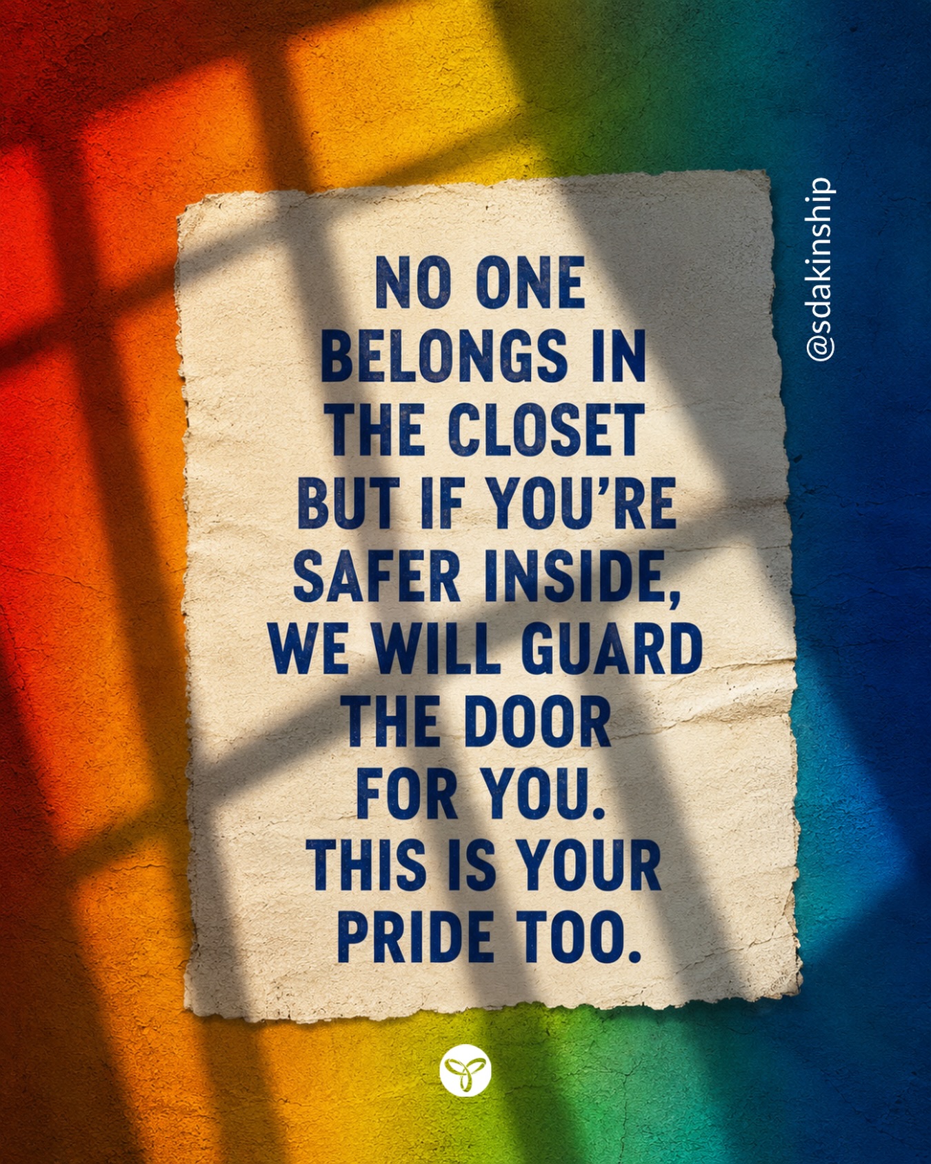 Pride is not only for those who can be visible. 🏳️🌈🏳️⚧️
Some of us celebrate openly. Some of us celebrate quietly. Some are still finding safety, support, and the courage to be themselves.
No one belongs in the closet. But if stepping out today would cost you your safety, your family, your community, or your well-being, know this:
You are not forgotten.
You are not less worthy.
You are not alone.
Wherever you are on your journey, SDA Kinship is committed to creating spaces of belonging, compassion, and hope.
This is your Pride too. 🌈
You don’t have to walk this journey alone. Visit our website to learn more about SDA Kinship, join our community, and discover resources created for LGBTQIA+ Adventists and their allies.
www.sdakinship.org
#PrideMonth #SDAKinship #YouBelong #LGBTQAdventist #FaithAndIdentity