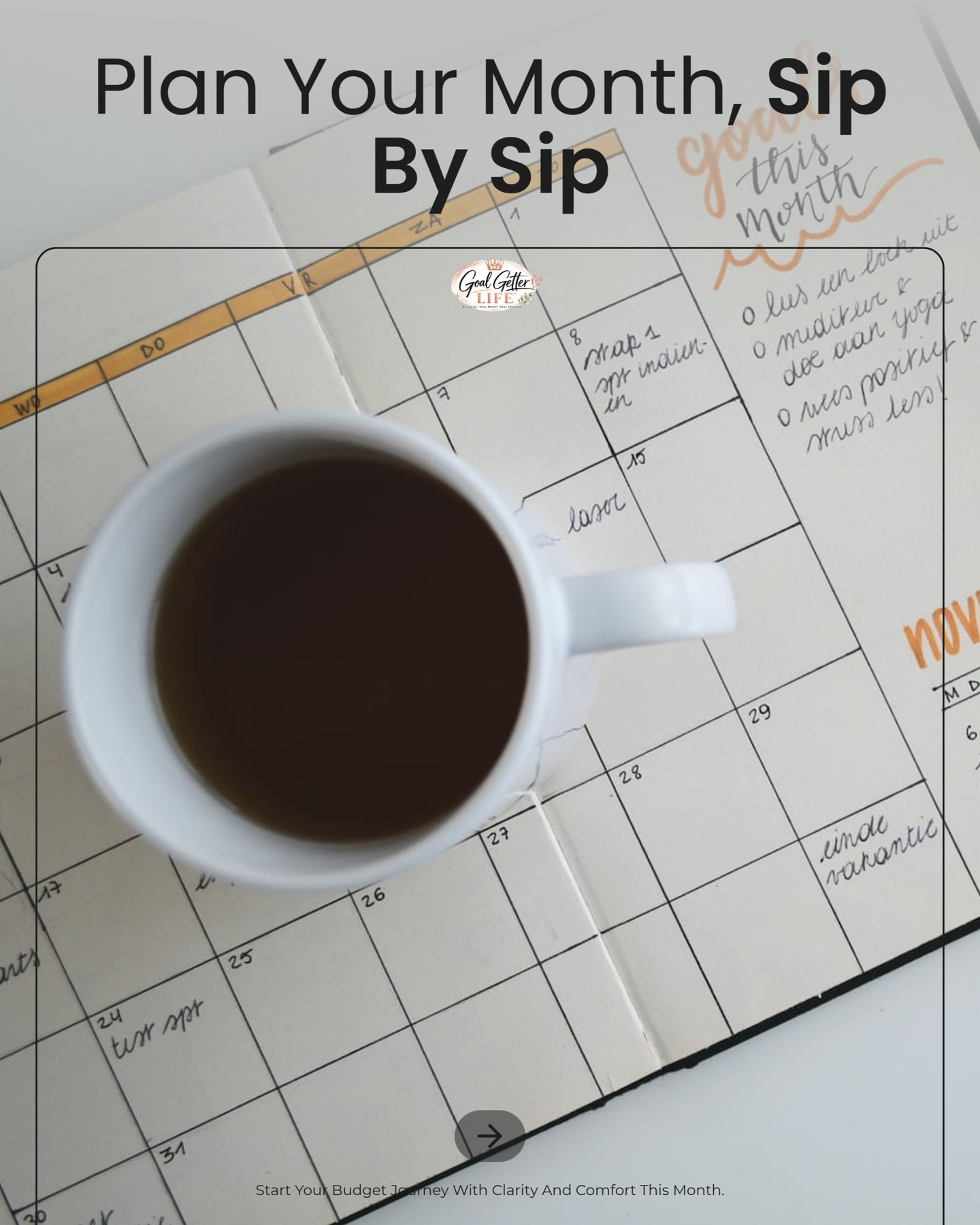 Plan your monthly budget with intention to align your spending with your core values.
#GoalGetterLife #MoneyMindset #FinancialFreedomForWomen #BudgetWithPurpose