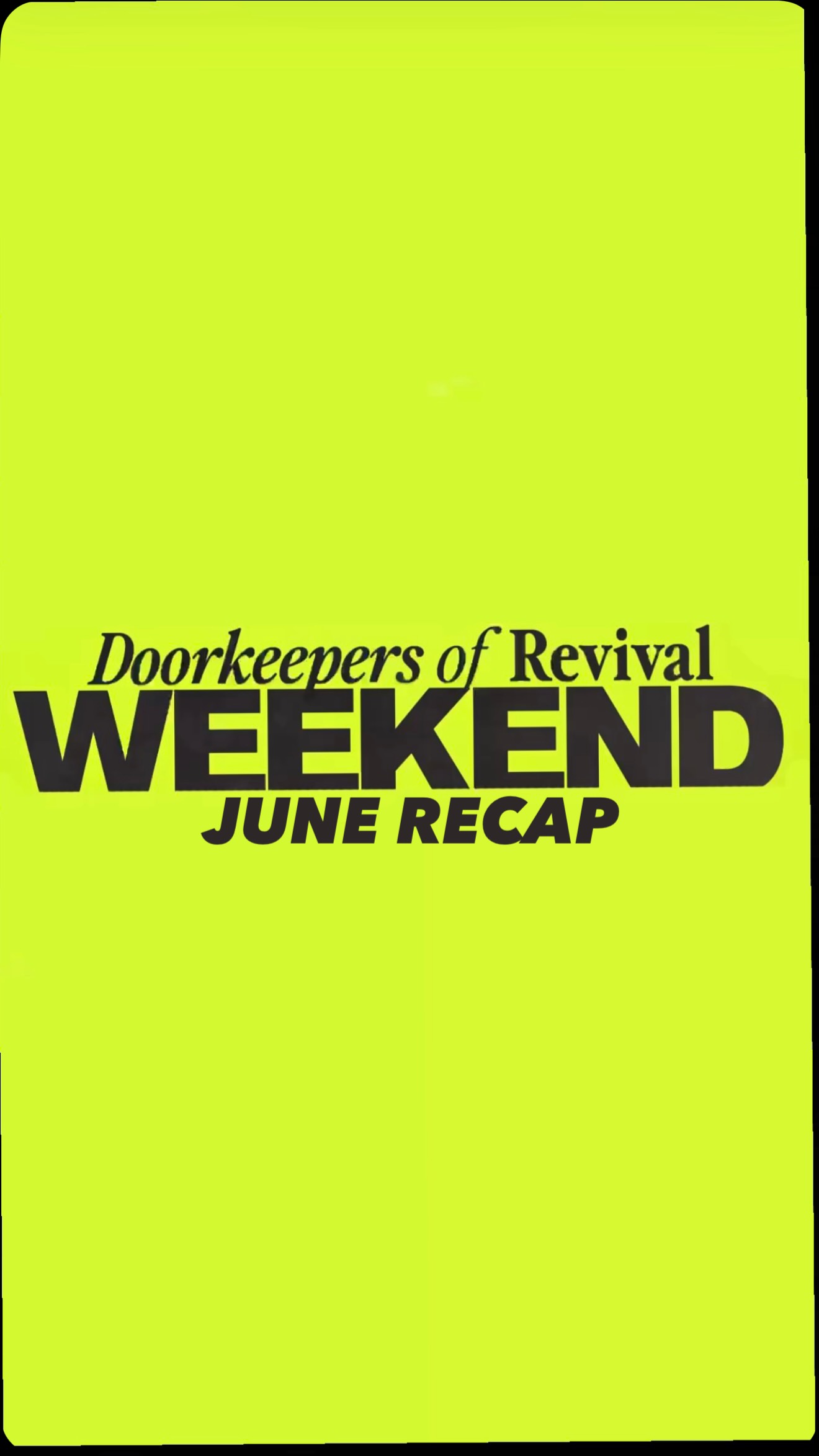 🔥JUNE DORW RECAP🔥
“We will not advance the kingdom of God without power. He’s wanting the church to realize that the level of input we’ve been putting in the Spirit in our spiritual activities is nowhere compared to the wickedness we’re up against. Sometimes we think the warfare is about us. You have no idea the destinies that are connected to your deliverance. Your life is not just about you, it’s about territories.“- @jamesaladiran
#SoundsofRevival #ChurchAwakening #SpiritualGrowth #ImageOfChrist #DORW