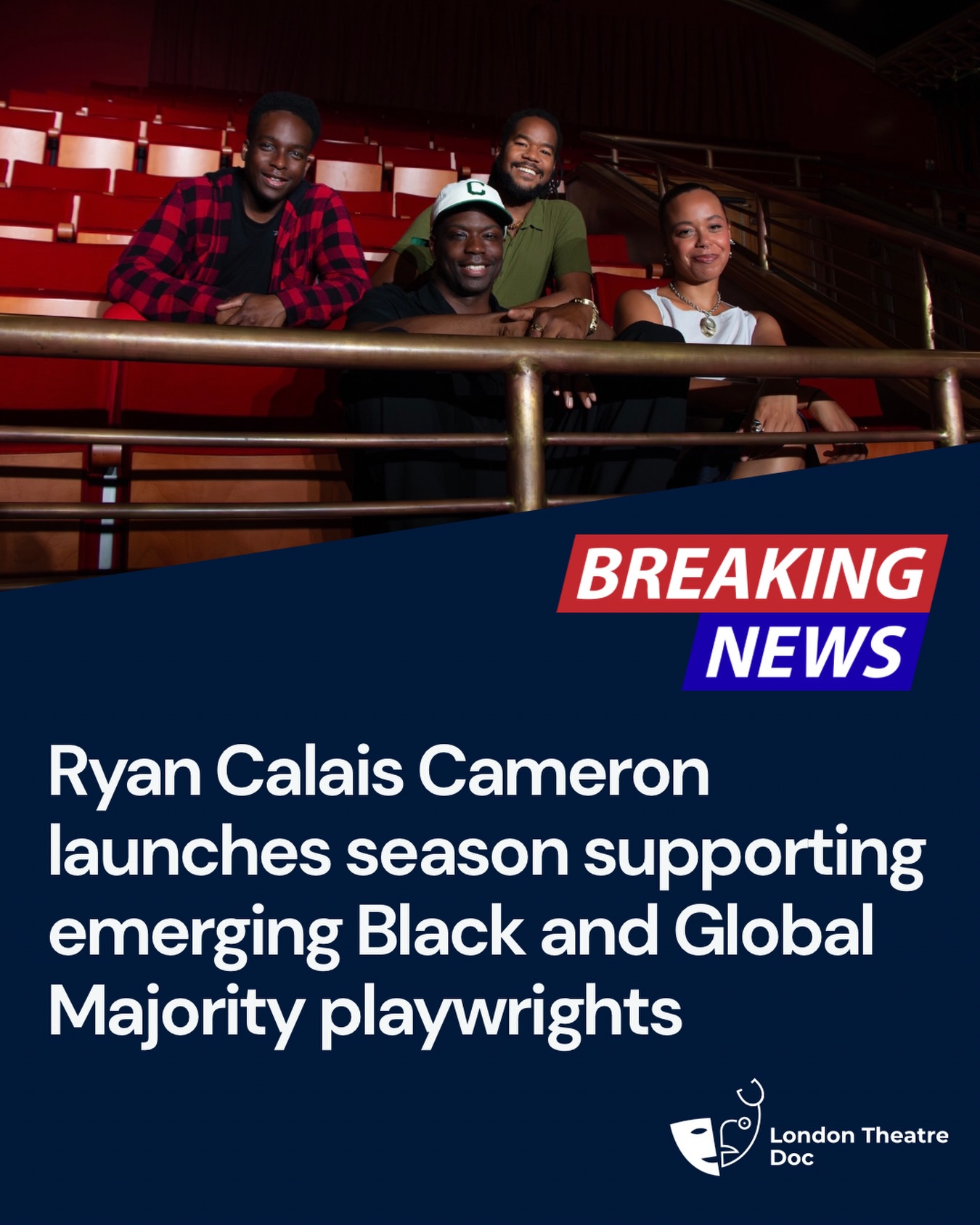 Breaking theatre news from South London!
Award winning playwright @ryancalaiscameron has announced The Ryan Calais Cameron Season, a major new initiative in partnership with @broadwaycatford that will support the next generation of Black and Global Majority playwrights.
Running from July to October 2026, the season will see three emerging writers receive the increasingly rare opportunity to take their work from page to stage through fully realised productions at Broadway Theatre’s Studio space.
Featuring:
“Last Goal Wins” by @itz_justice__
“Cranes” by @demiwilsonsm1th
“How To Keep Warm in Winter” by @kaleb_locs
At a time when opportunities for new writing are under increasing pressure, it’s fantastic to see meaningful investment being made in emerging voices and local talent.
Read the full story now at londontheatredoc.com
PR: @fourthwallpr
Venue: @broadwaycatford
📸 Maddy Cavaliero Knox