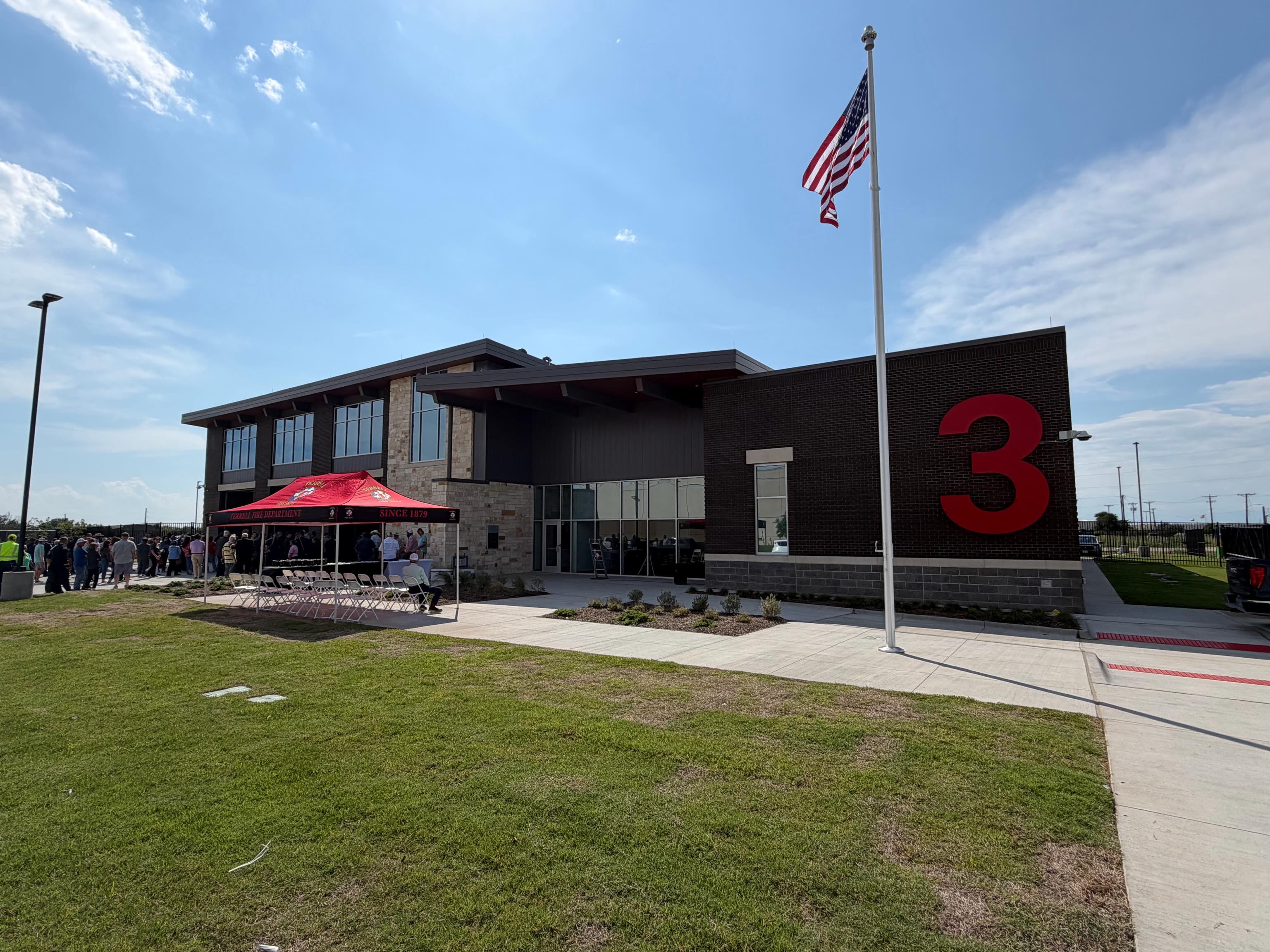 The grand opening ceremony for Terrell, TX Fire Station No. 3 was held May 26, 2026.
The project team was comprised of WRA Architects and CORE Construction, with 720 design acting in the role of Fire Station Advisor.
Raylan Smith – City of Terrell Asst. Director of Municipal Development, Downtown Project Manager, and Parks and Recreation – was instrumental in championing and leading this project through to the finish line.
