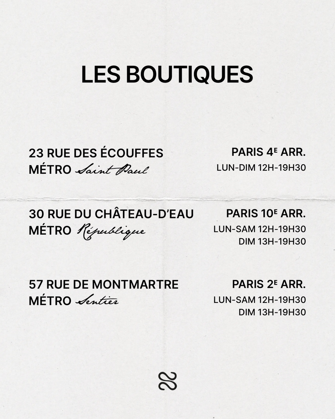 Rendez-vous dans nos trois boutiques parisiennes pour shopper votre prochain coup de cœur vintage ❤️🔥
#boutiquevintage #boutiquevintageparis #friperieparis vintage lover parisian vintage shop parisian thrift shop