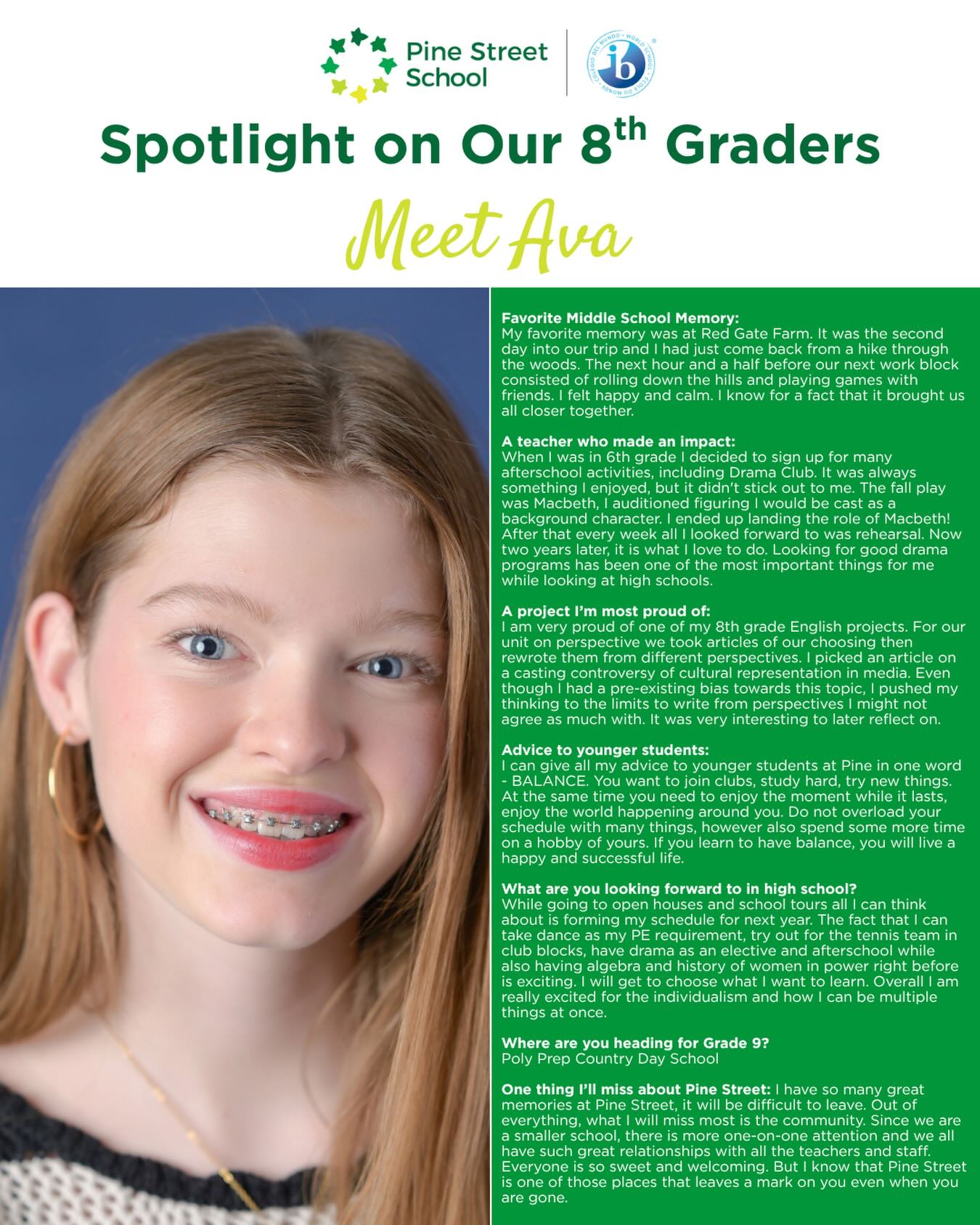 🎭 Signed up for Drama Club expecting a background role. Landed Macbeth. That’s the Pine Street energy right there 💚
#PineStreetSchool #ClassOf2026 #MiddleSchoolGrad