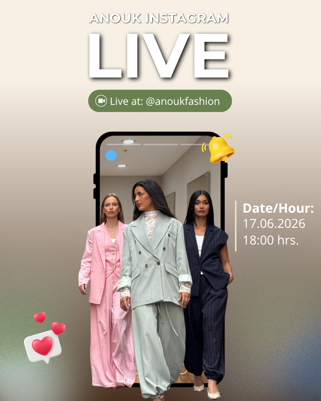 READY FOR THE NEXT LIVE ON INSTAGRAM?
🚨 New arrivals. SALE goodies. Questionable self-control. 🚨
Join us LIVE next Wednesday 17.06.2026 at 18:00!
📱 Just visit our page and tap LIVE when we start.
-------------------------------------------------------------------------------------
🚨 Neue Highlights. SALE-Schnäppchen. Fragwürdige Selbstbeherrschung. 🚨
Sei bei unserem LIVE nächsten Mittwoch, den 17.06.2026, um 18:00 Uhr dabei!
📱 Besuche einfach unsere Seite und tippe auf LIVE, sobald wir starten.
-------------------------------------------------------------------------------------
🚨 Nouveautés. Bons plans en SOLDES. Maîtrise de soi discutable. 🚨
Rejoignez notre LIVE le mercredi 17.06.2026 à 18h00 !
📱 Rendez-vous simplement sur notre page et cliquez sur LIVE dès que nous commençons.