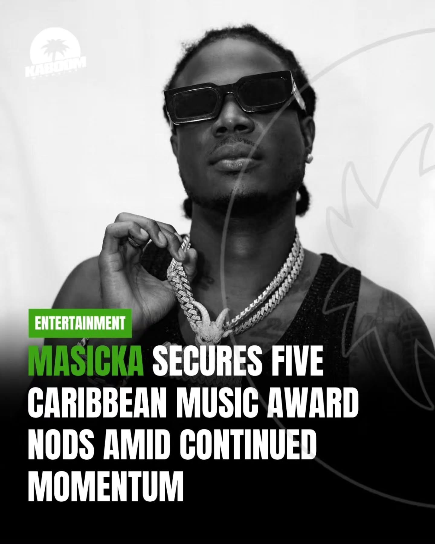 Dancehall superstar Masicka continues to build on his global momentum after securing five nominations at the 2026 Caribbean Music Awards.
The deejay earned recognition across several major categories, including Male Dancehall Artiste of the Year, Dancehall Album of the Year for his project Her Name Is Love, and Dancehall Song of the Year for the hit “Rich Sex” from Rvssian’s Story Book Riddim. The track also picked up a nomination for Dancehall Video of the Year.
Masicka additionally secured a nomination for Reggae Collaboration of the Year through his standout collaboration “Romantic” alongside reggae singer Lila Iké.
The nominations arrive as the artiste continues to dominate streaming platforms with his latest hit “Slip & Slide” from Stephen “Di Genius” McGregor’s viral Hill & Gully Riddim, which has already amassed more than 6.7 million YouTube views.
The recognition further reflects Masicka’s continued growth as one of dancehall’s leading figures while he prepares to make his debut performance at Reggae Land on July 31. The deejay is also currently working on his upcoming third studio album, which is slated for release later this year.
More on Kaboommag.com 🗞
#Kaboom #KaboomMag