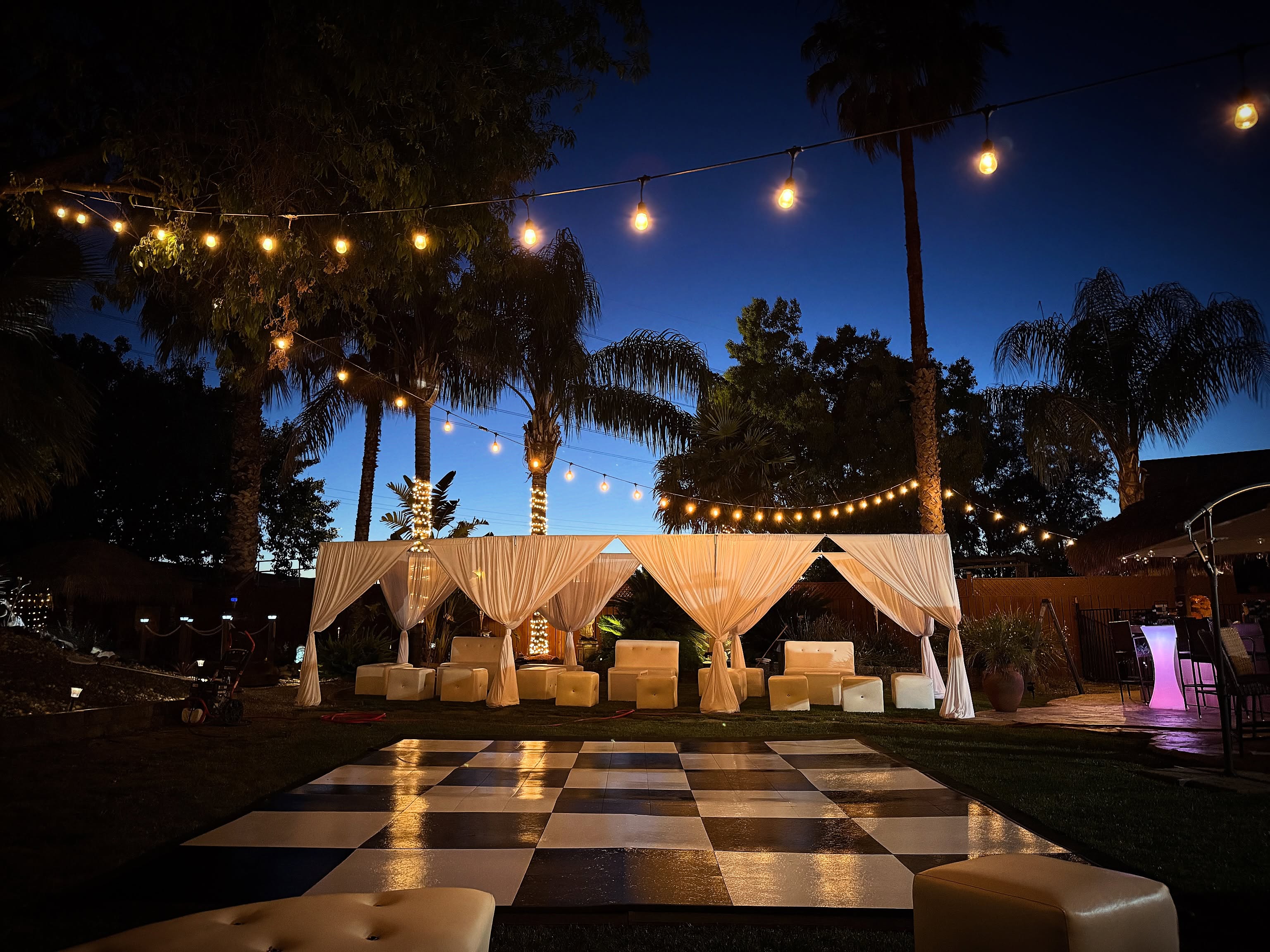 101° heat ☀️and a whole lot of hard work—but seeing our client vision come to life made it all worth it.
every detail was set up with love and dedication. We hope you have the most unforgettable birthday celebration, Tanya! 🎉🤍
Thank you for trusting Brilliant Lounge to be part of your special day. Happy Birthday! 🥂
#BirthdayParty #LuxuryEvents #LoungeSetup #Cabanas #CheckeredDanceFloor