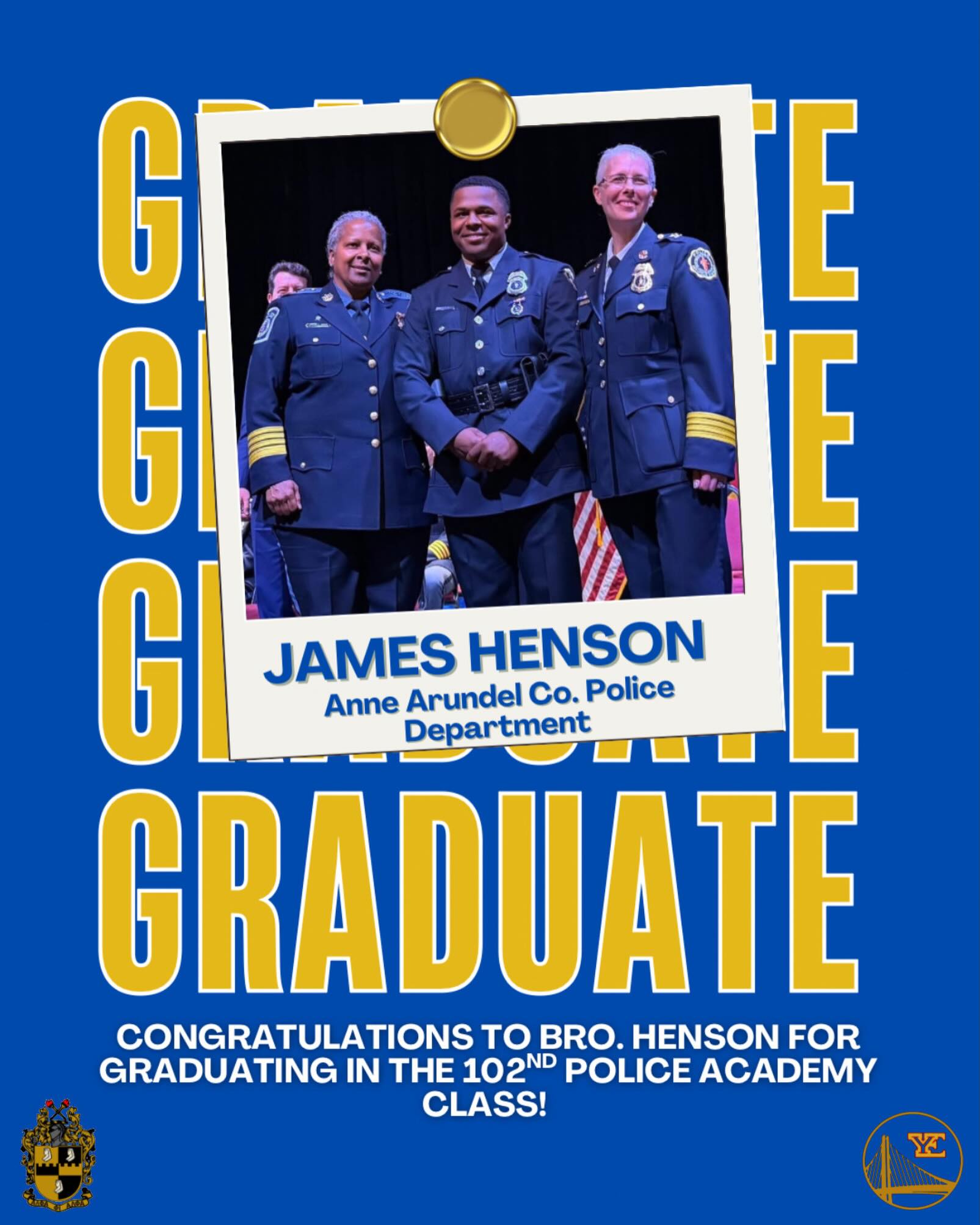 A massive congratulations to Bro. James Henson III for graduating from the 102nd Anne Arundel County Police Academy Class!
Out of everyone who started, he was one among the final 22 resilient student officers to cross the finish line after months of intense, rigorous training. Service and Advocacy for our communities! 🤙🏿