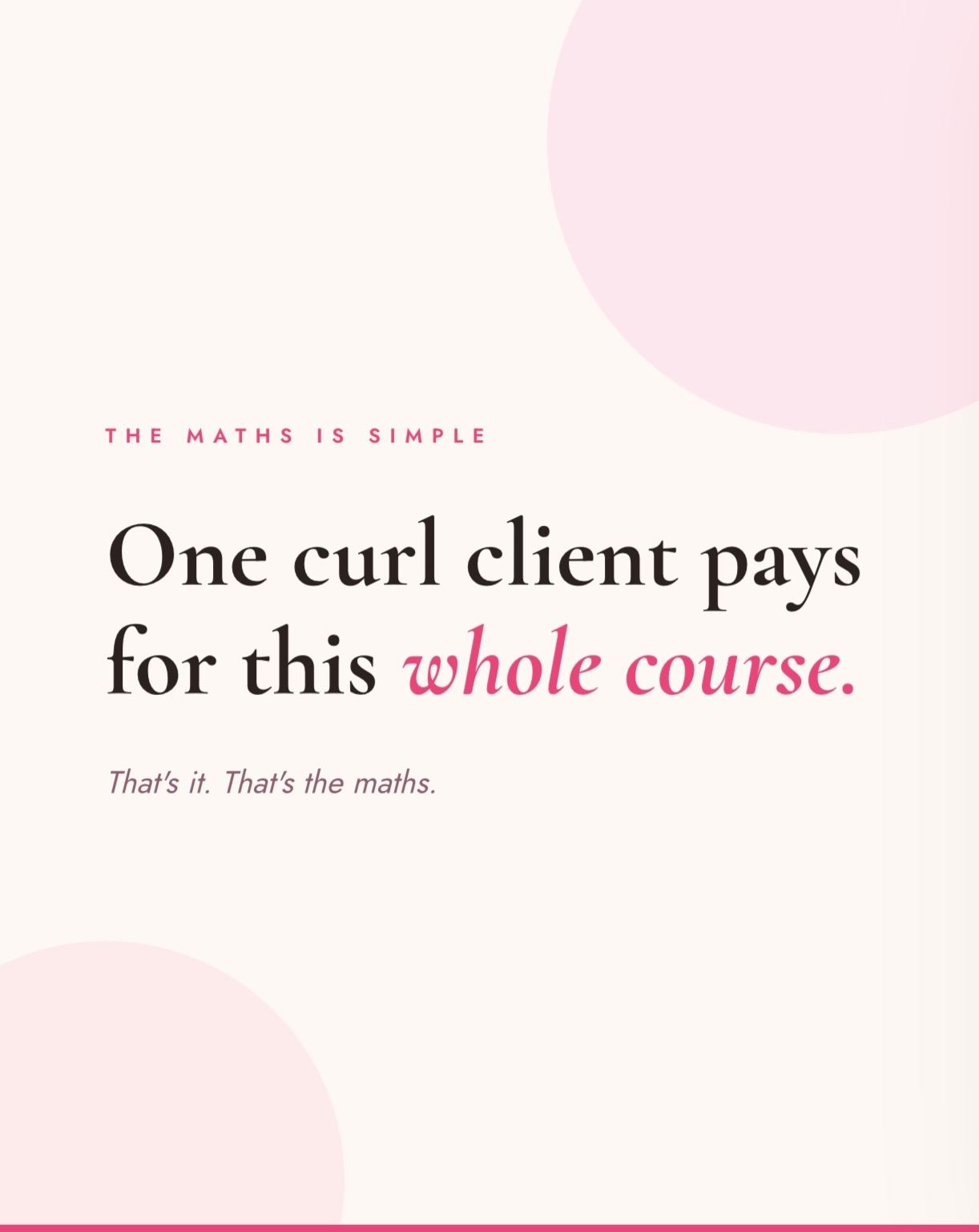 One curl client. That’s all it takes for this course to pay for itself. 👩🏻🦱🎉
The Complete Curl Service System is open. £100.
Instant access. Lifetime videos + WhatsApp support so you’re never stuck with a client in the chair and a question in your head.
Link in bio to enrol!! 💖🥰🔗🎉
#CurlySpecialist #HairstylistEducation #CurlyHairTraining #SalonBusiness #CurlCutting