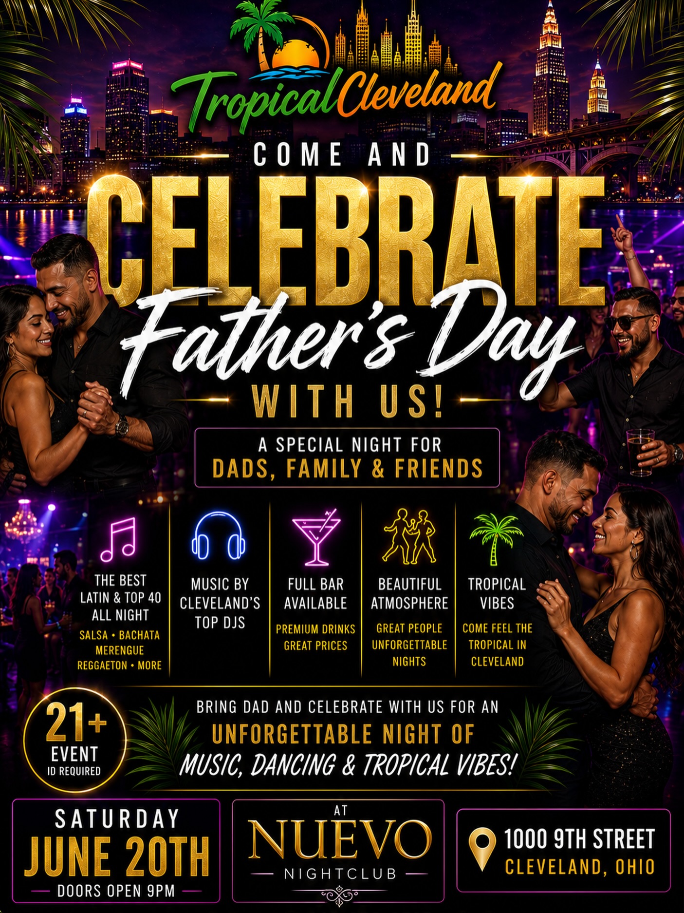 Come celebrate Father’s Day with us on Saturday June 20th at @nuevomodmex
Bring him and celebrate him dancing the night away!
#cle #clevedon #cleveland #downtowncleveland #oh