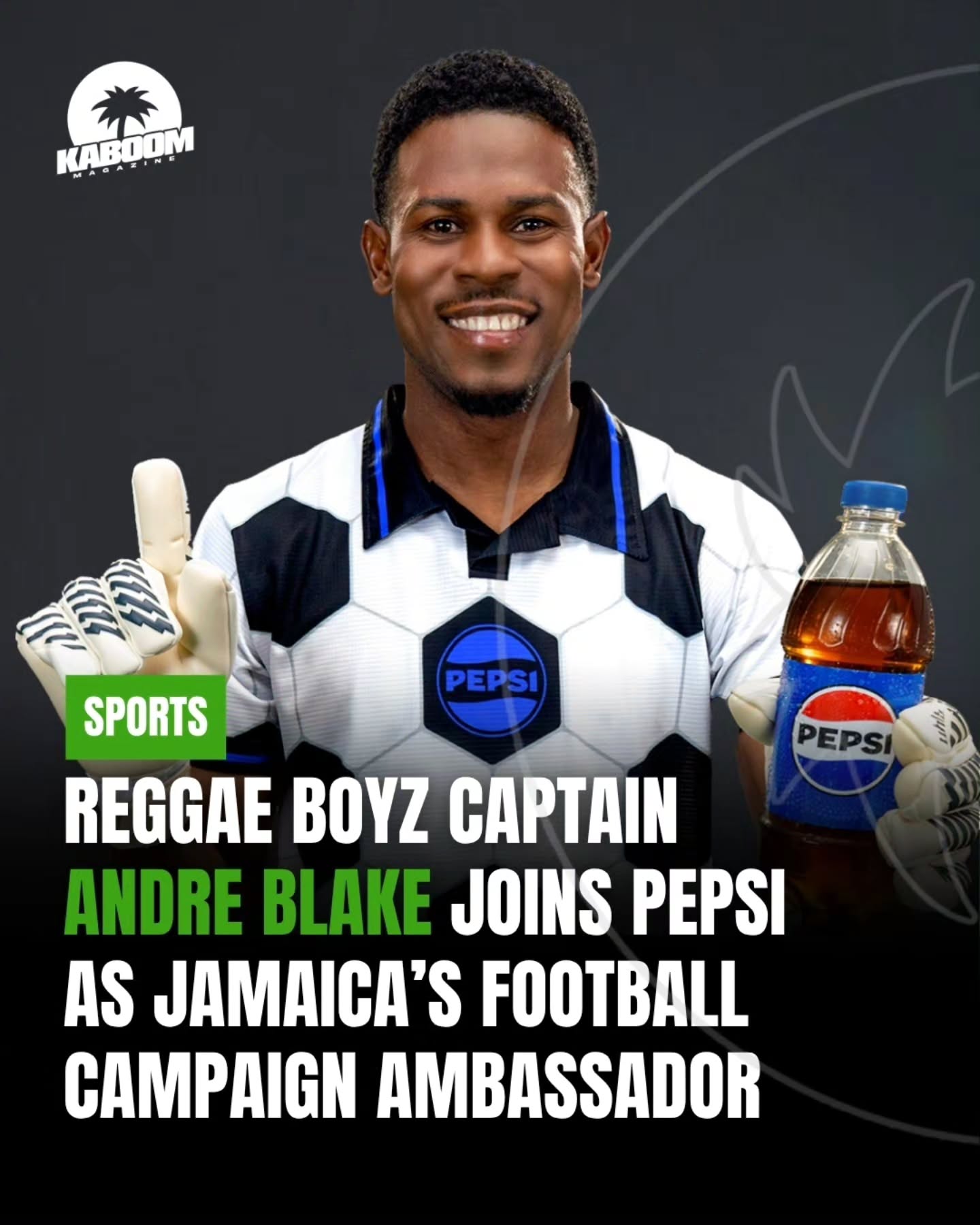 Reggae Boyz captain and goalkeeper and Jamaican football icon Andre Blake has joined Pepsi Football Nation as the face of the campaign in Jamaica, becoming the newest member of Pepsi’s football ambassador roster.
Blake joins a global football platform that features some of the sport’s biggest names, including Brazil’s Vinícius Júnior, the legend Sir David Beckham and Liverpool’s Florian Wirtz.
As Jamaica’s representative within the campaign, Blake will feature prominently in Pepsi Football Nation advertising, consumer promotions and fan engagement initiatives throughout the summer.
“I’m honoured to join Pepsi Football Nation and become part of a global football family that includes some of the biggest names in the game,” said Blake.
More on Kaboommag.com 🗞
#Kaboom #KaboomMagazine