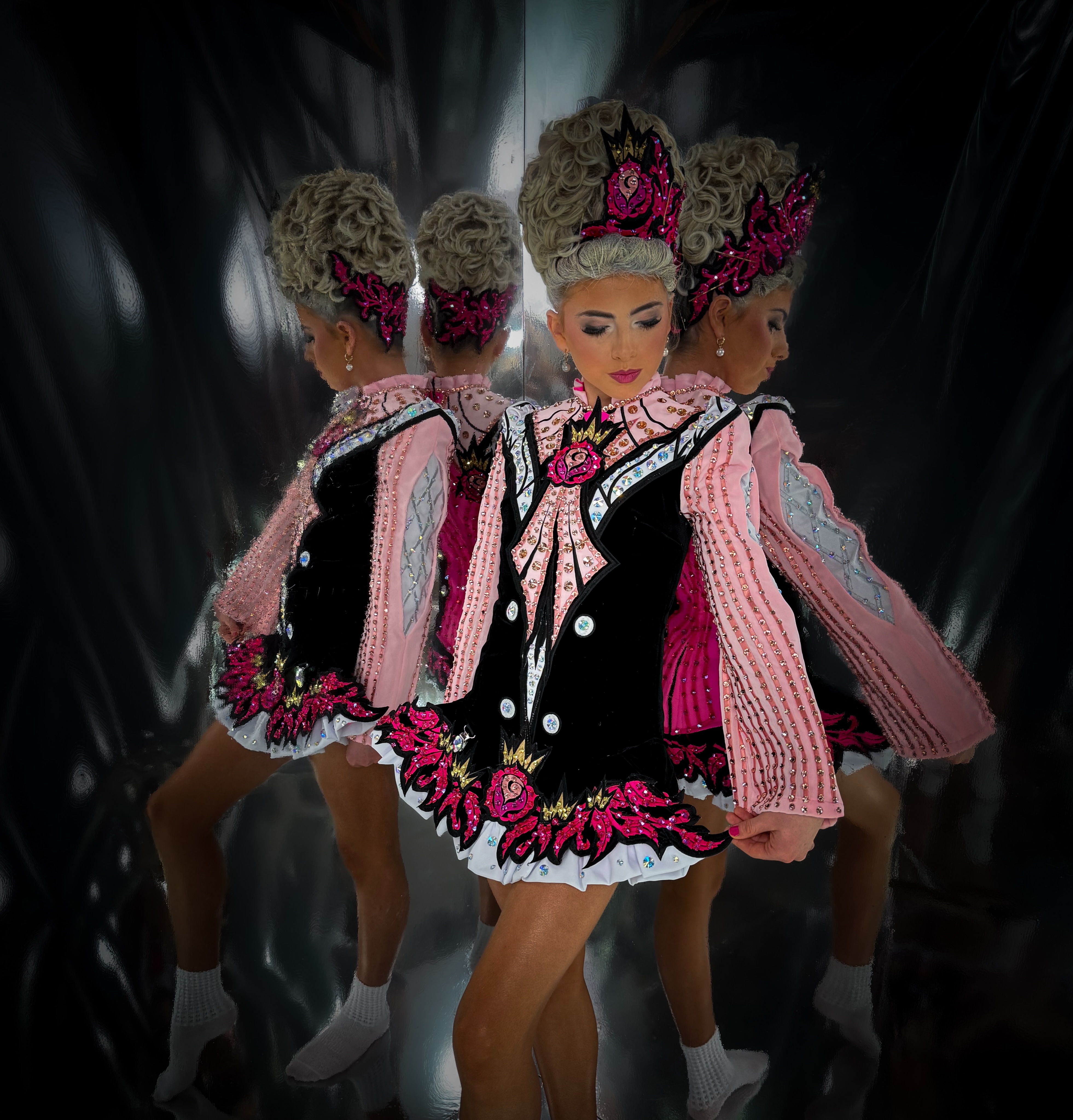 SOPHIA🩷
We have gone for an updated look for Sophia this year. Keeping her signature colours, we have added more thick bold design into the skirt for contrast and incorporated a new open pleat style sleeve to make her new look super unique! We love it! Best of luck in your new look Sophia!⭐️