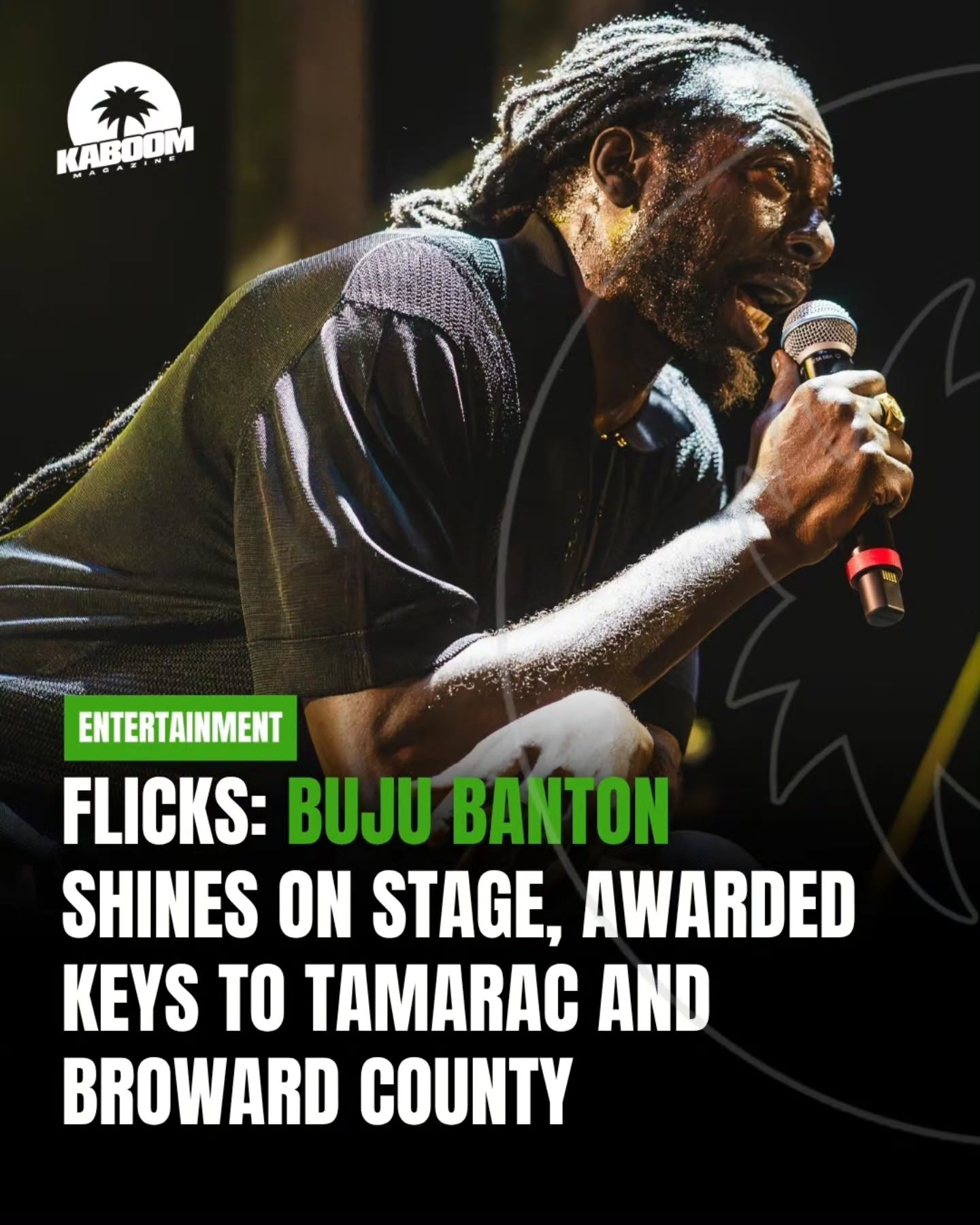 Grammy Award-winning reggae icon Buju Banton is expressing gratitude after receiving the Key to the City of Tamarac and the Key to Broward County in a historic honour celebrating his contributions to music and culture.
Buju Banton officially received the prestigious honours on Saturday, June 6, at the Tamarac Sports Complex during the city’s Yard on the Lawn Music Festival. The recognition was presented with support from Mayor Marlon D. Bolton and Broward County Commissioner Alexander P. Davis.
Reflecting on the moment, the Gargamel shared a heartfelt message on social media, writing: “Resilience, perseverance and faith.” He also acknowledged the individuals who helped make the occasion possible, extending special thanks to city officials and supporters who contributed to the honour.
📸 @louieviews
#Kaboom #KaboomMag