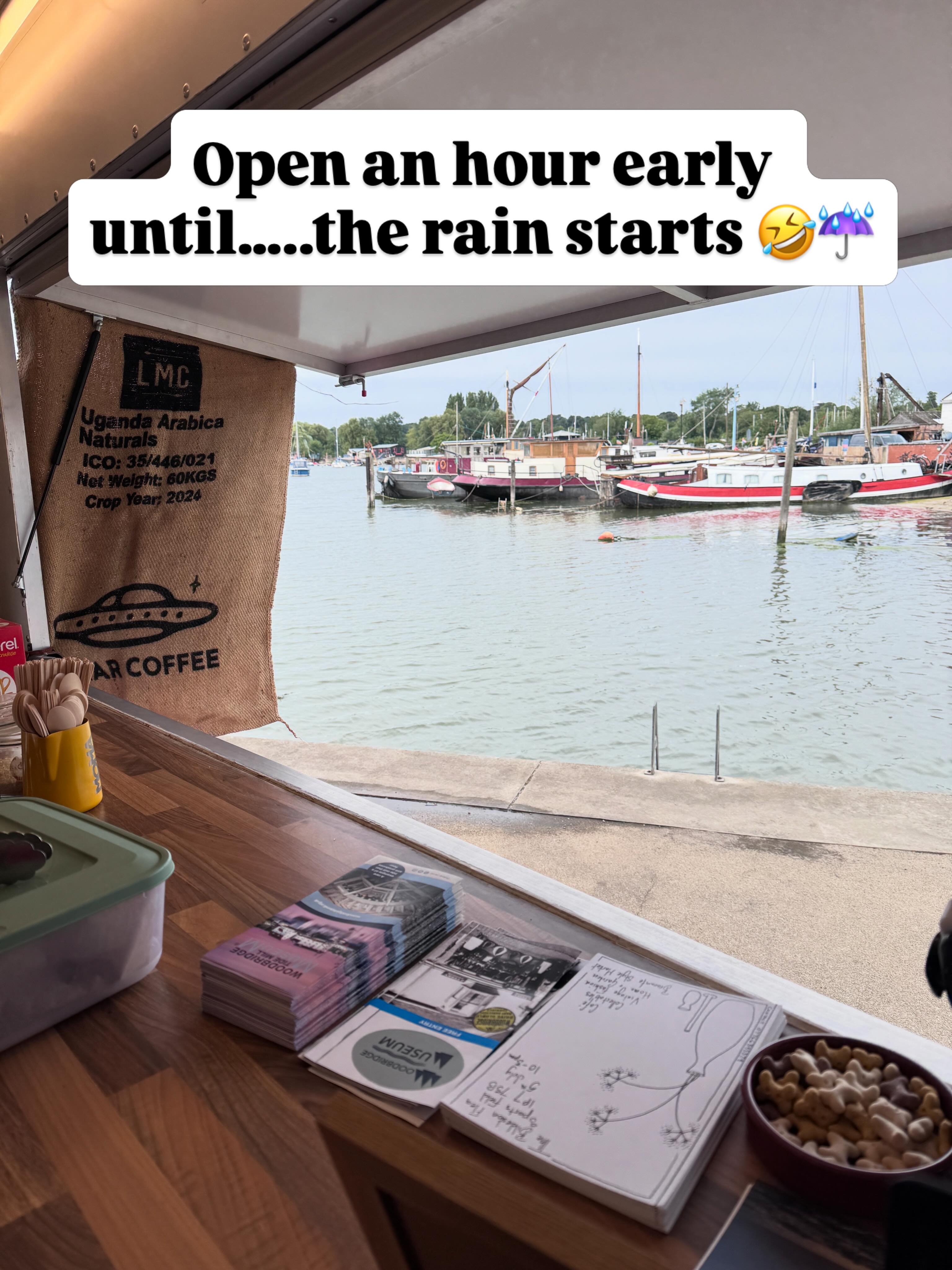 Let’s see what the weather brings today! 🤣☔️💧🌧️ here until the rain starts