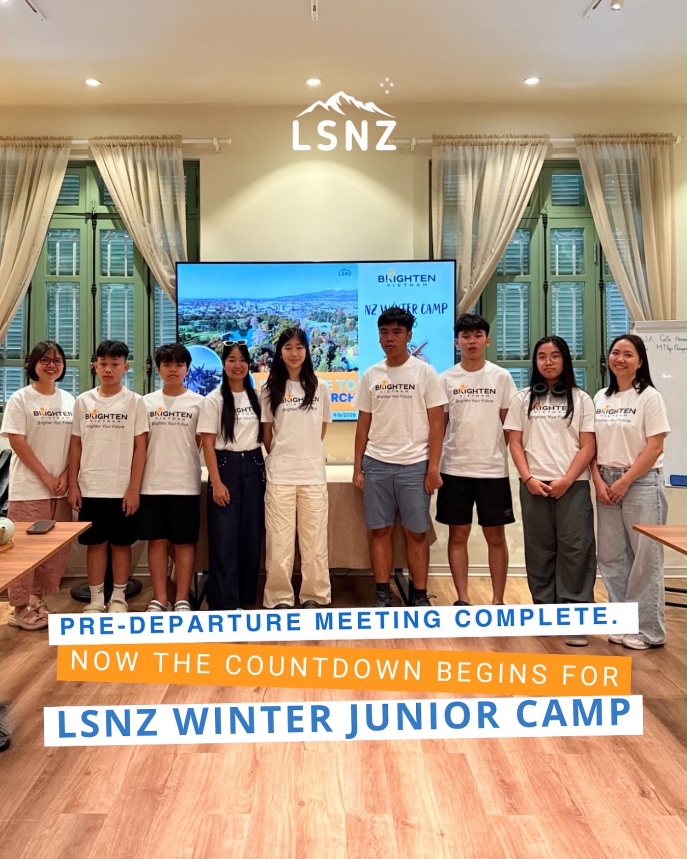 Our first group of Winter Junior Camp will arrive this weekend and their journey has already started with the pre-departure meeting held this week.…
It was a great opportunity to go over the final details and answer any last questions
They are ready for an unforgettable experience in New Zealand! 🇳🇿
#LSNZ #LanguageSchool #StudyinNZ #Christchurch #Queenstown