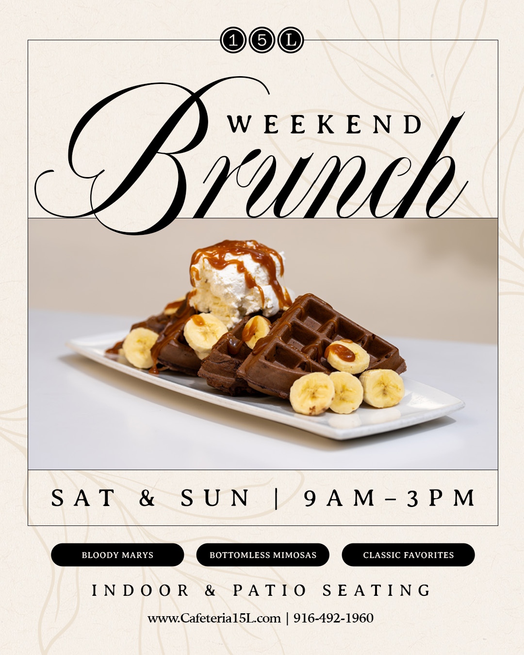 weekends are made for brunch. 🧇🍌 join us every saturday and sunday from 9am–3pm for your....