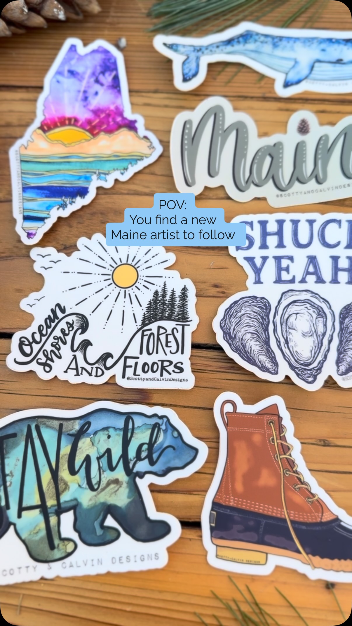 Hey Friends—if you’re new here HI! Welcome!
I’m Kay and I’m the face behind Scotty + Calvin Designs 👋 I’m an artist in Maine offering weatherproof stickers and hand-poured candles that fit the Maine vibe check!
I mainly focus on wholesaling to other small businesses, but you can also shop our website anytime and come visit us at our in person events throughout the year!
You can find the direct link in our bio for Faire for all wholesale shopping or feel free to message me anytime.
👉🏻Artisan made stickers + candles
👉🏻Available wholesale + retail
👉🏻Weatherproof (dishwasher safe, waterproof, UV resistant)
👉🏻Scratch resistant
👉🏻Maine Made
#mainemaker #mainemadegifts #mainemade #mainething #mainelife