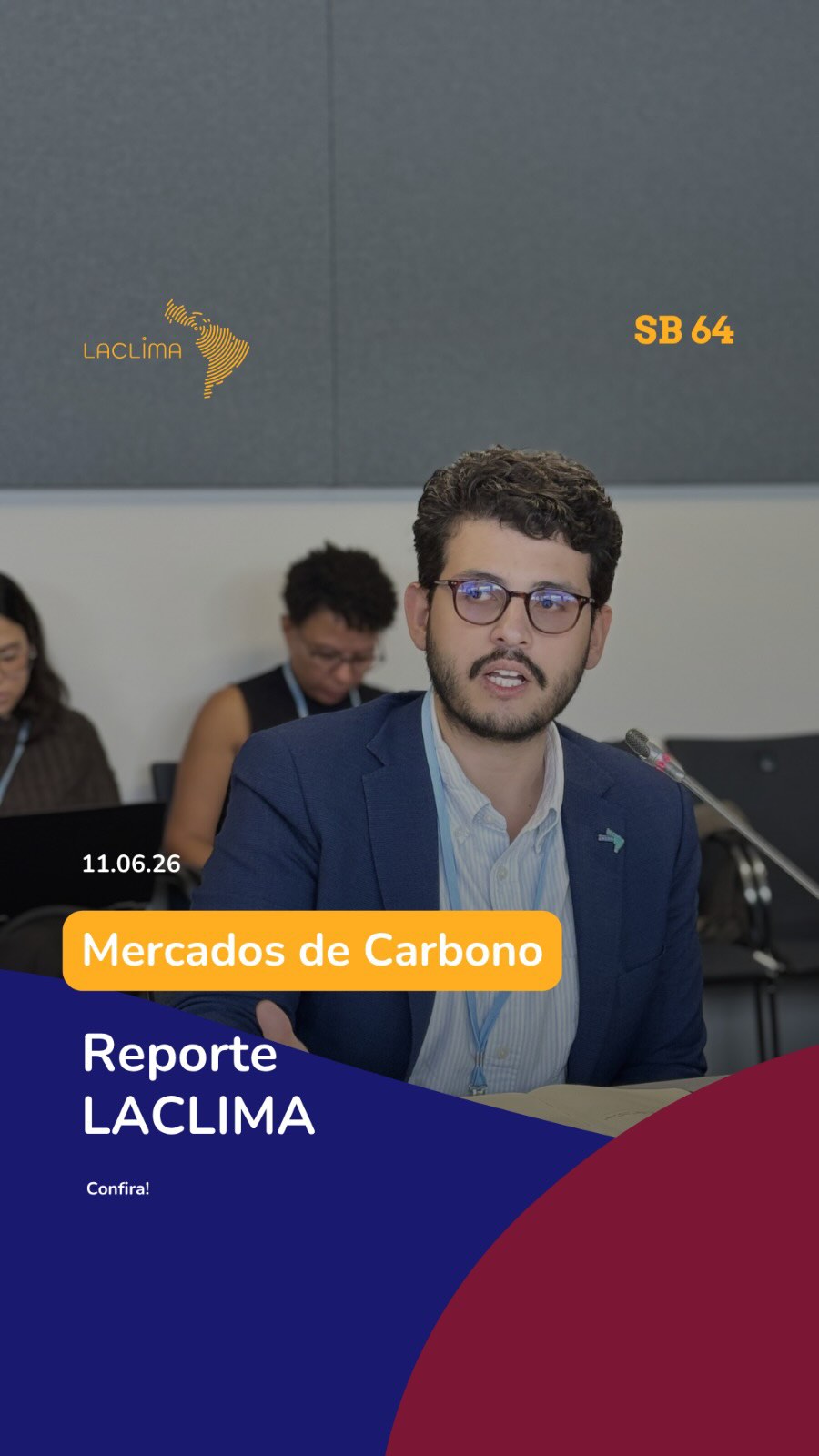 Direto de Bonn!
2º Reporte da LACLIMA com a sociedade civil e partes interessadas.
Yago Freire traz um panorama geral sobre o tema de Mercados de Carbono na SB 64.
Confira!
Obs: As legendas foram geradas automaticamente pelo Instagram e podem conter imprecisões ou erros de transcrição.