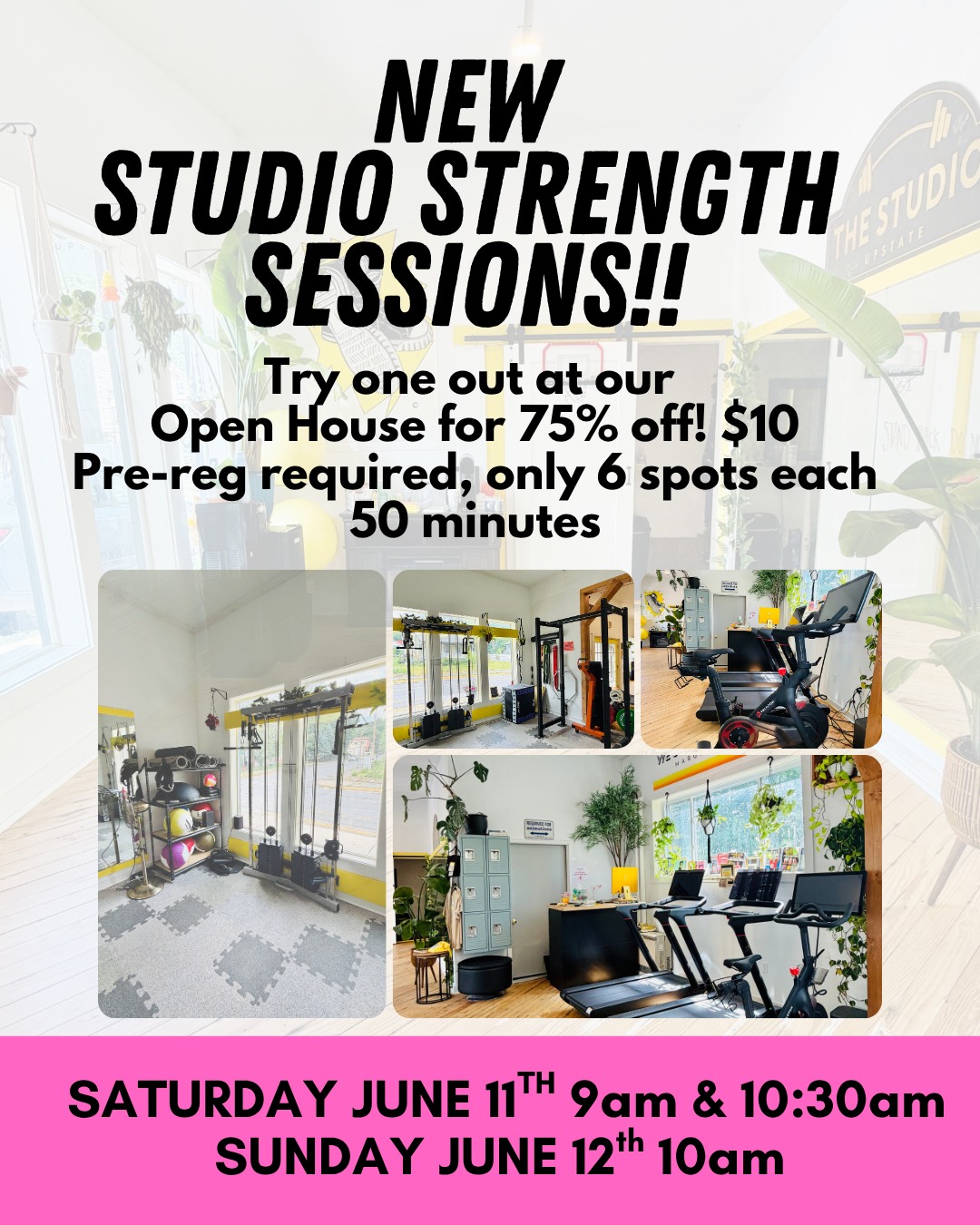 If you've been wanting to check out the Studio, come on down and try out our new Studio Strength Sessions for 75% off at our Open House July 11th and 12th! This full-body group personal training session combines functional strength exercises and conditioning for a safe, effective, and engaging workout experience for all levels!! Expect a dynamic workout that leaves you feeling stronger, energized, and empoweredβone session at a time.
Come see what all our five star reviews are talking about!
Only six spots available for each session, which are 50 minutes long. $10
July 11th: 9am or 10:30am
July 12th: 10am
Comment MUSCLE for the link to register, and share with your buddies, because it's more fun with friends :)
#workout #personaltraining #visitmargaretville #catskills