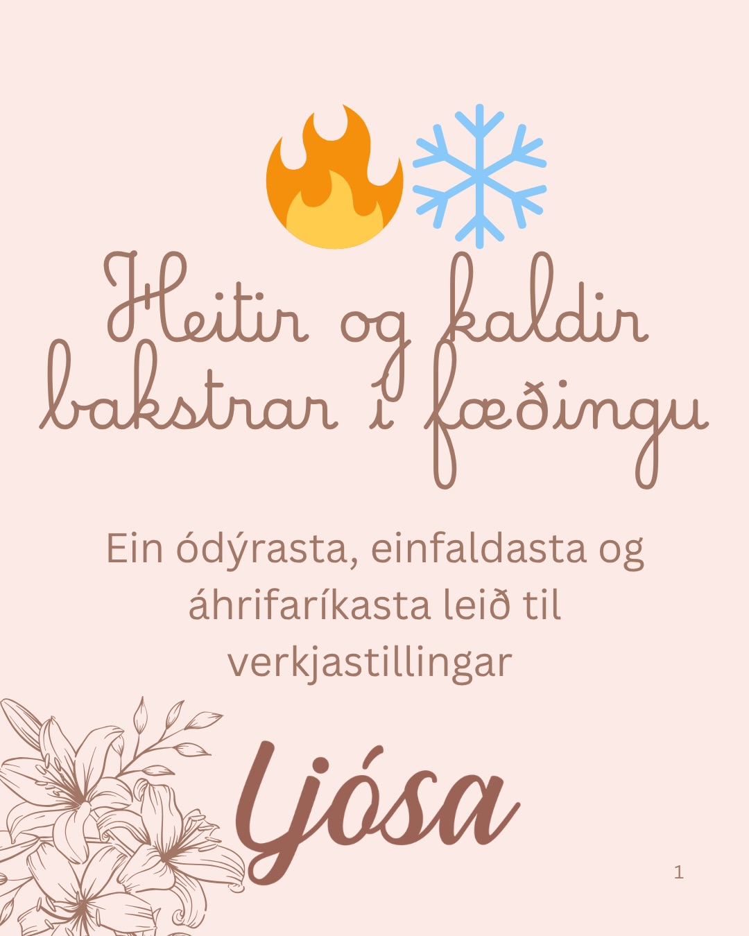 🔥❄️ Heitir og kaldir bakstrar í fæðingu
Ég heyri stundum verðandi foreldra tala um að þeir þurfi að kaupa alls konar dót fyrir fæðinguna.
En stundum eru bestu ráðin líka þau einföldustu. ❤️
Heitur þvottapoki á mjóbakið. Frosnar baunir vafðar inn í handklæði. Heitt handklæði yfir axlirnar. Poki af frosnum jarðarberjum úr frystinum.
Þetta þarf ekki að vera flókið.
Rannsóknir hafa sýnt að bæði hiti og kuldi geta hjálpað til við að draga úr verkjum í fæðingu og aukið vellíðan. Fyrir margar konur getur þetta verið einföld, örugg og ódýr leið til að fá smá létti á meðan líkaminn vinnur þetta magnaða starf ✨
Mundu að þú þarft ekki alltaf sérstakan búnað. Oft er það sem virkar best þegar til kemur nákvæmlega það sem er næst hendinni.
Hvaða verkjastilling hjálpaði þér mest í fæðingu? ❤️👇
#fæðing #fæðingarfræðsla #ljosmodir #meðganga #ljosa
