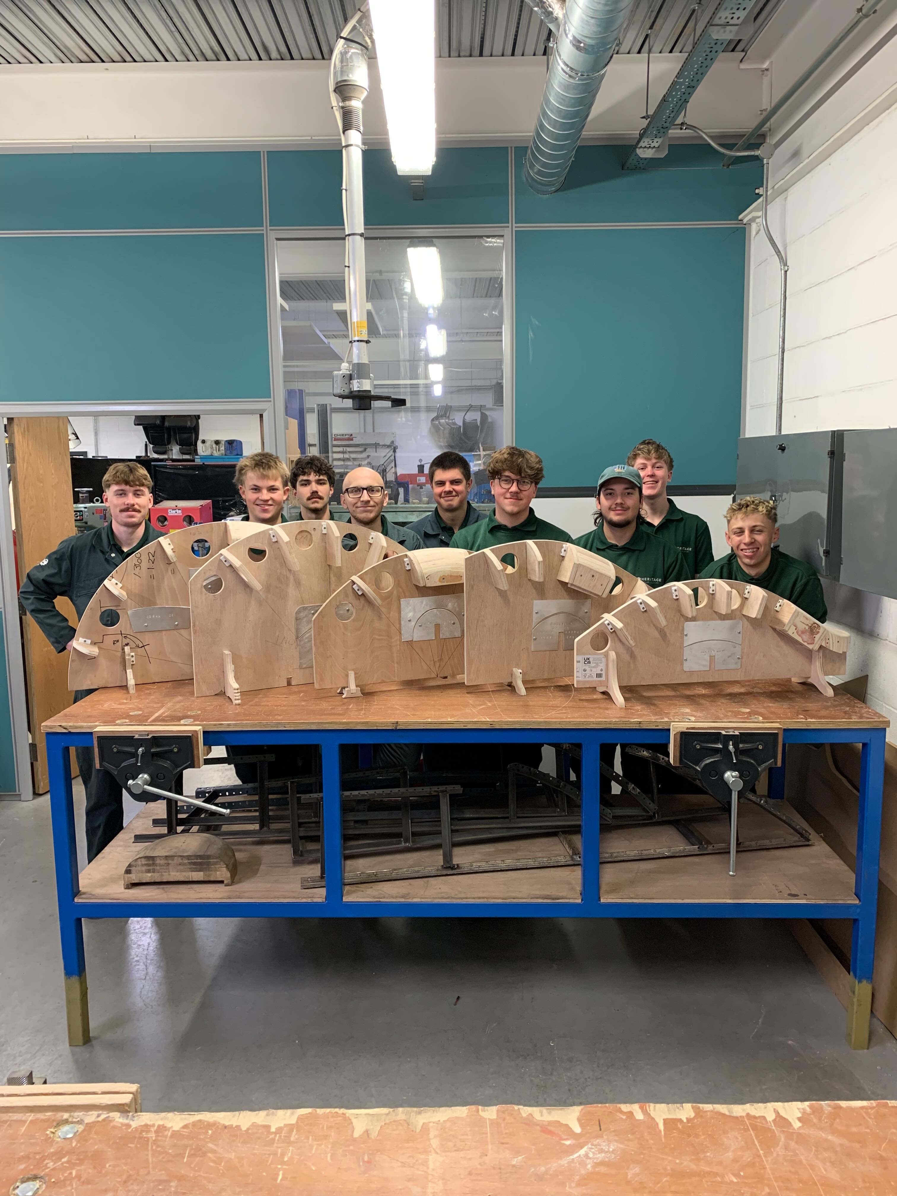 Revisiting Timber skills this week for Coachbuilding Cohort 8 as they produced wheel arch bucks for vehicles in the @brooklandsmuseum collection! ๐ ๏ธ
The apprentices improved their skills with hand and power tools to create the โegg-boxโ style bucks with a solid dressing block section and even some ornately designed feet! Thank you to Guest Tutor Mark for his help and guidance this week ๐ชต
Finishing off the week with independent aluminium fabrication and welding tasks - designing storage racks for our new wheeling machine lower anvils and lightweight tool trays - well done all! ๐๐ผ
#heritageskillsacademy #buckmaking #timberskills #aluminiumfabrication #timberbucks