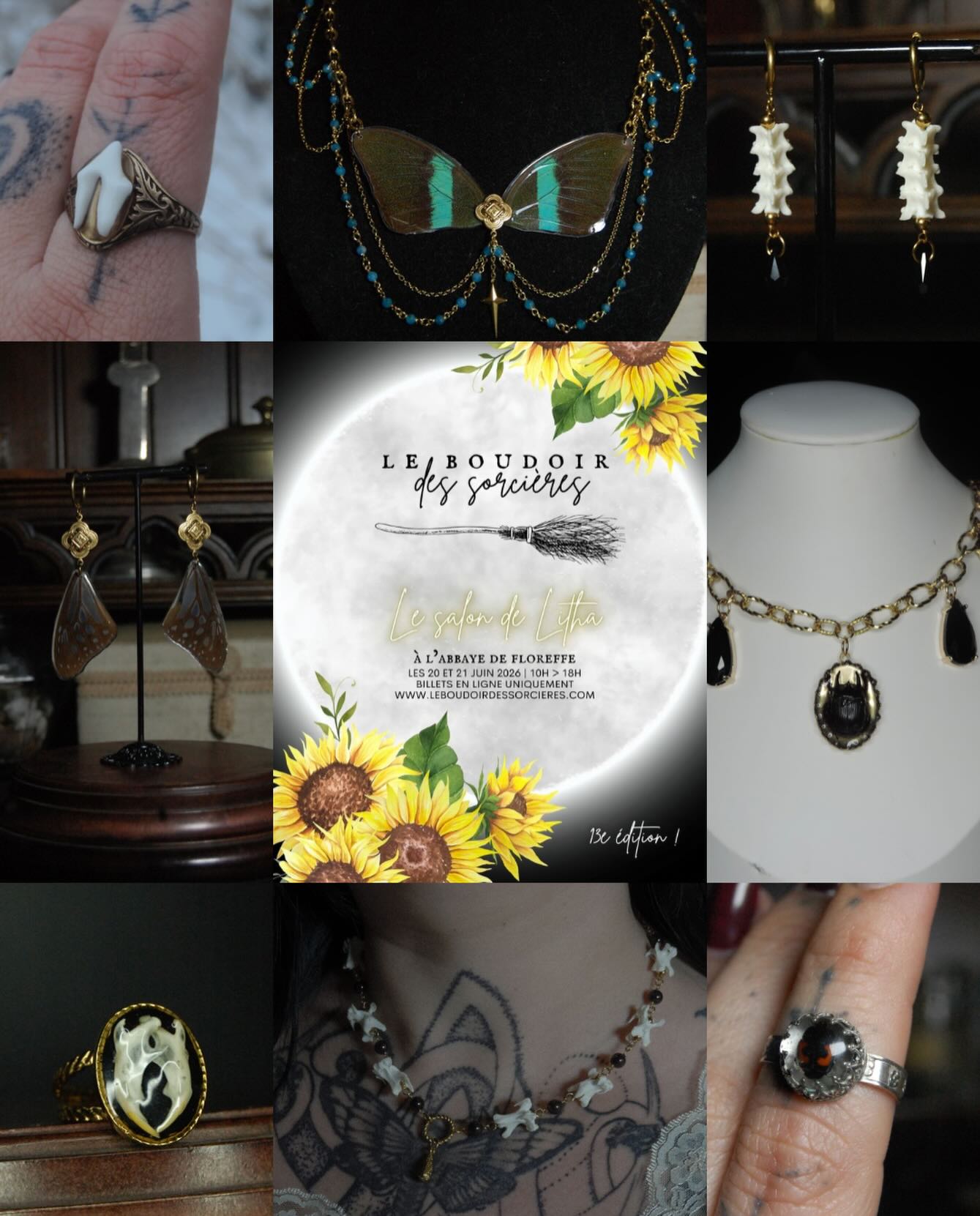 Retrouvez moi et mes bijoux au @leboudoirdessorcieres le week-end prochain (20&21 juin) à Floreffe en Belgique 🇧🇪
Au programme: des exclusivités et pièces uniques et un réassort d’amulettes à personnaliser directement sur place ✨
Qui sera de la partie? 🖤