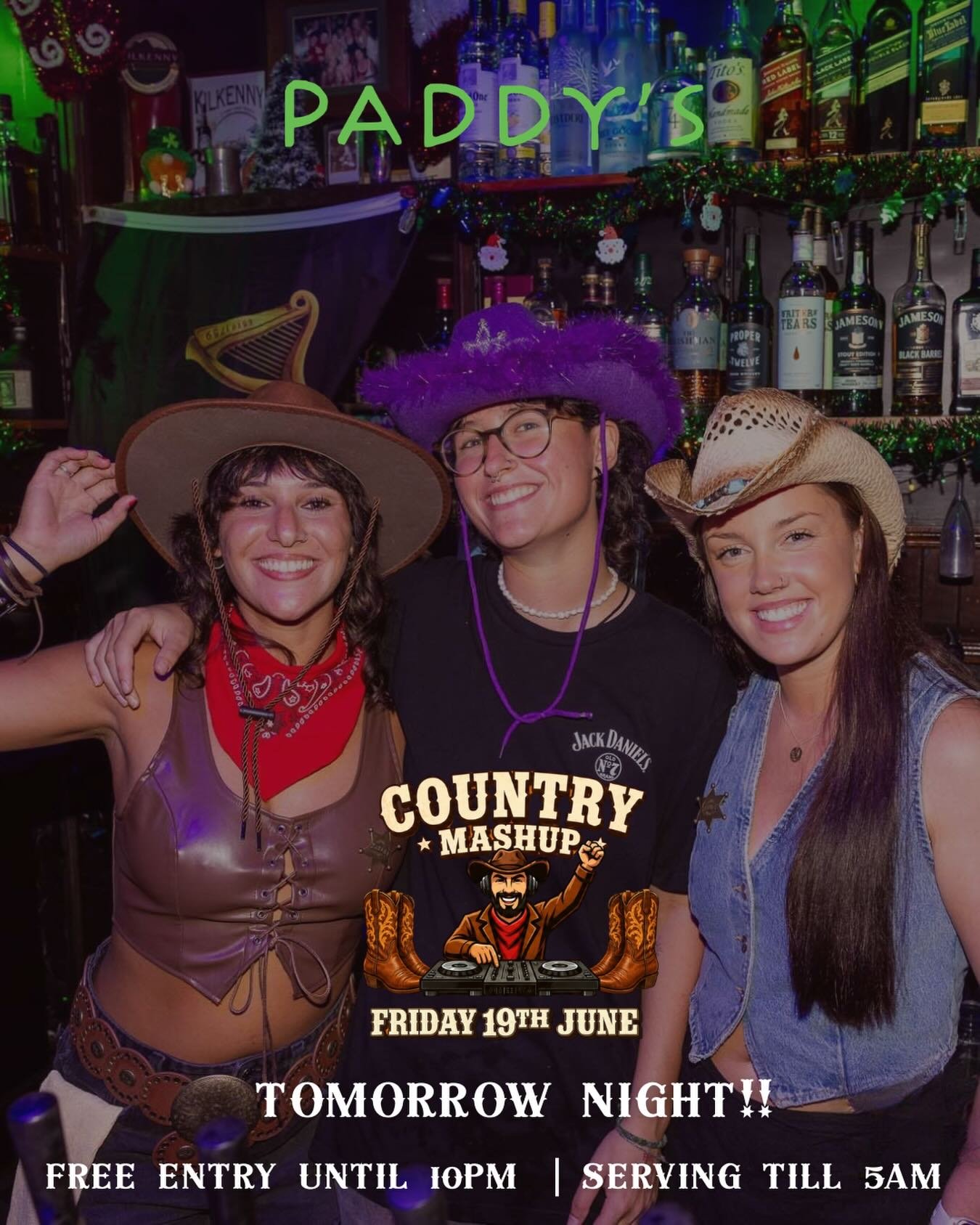 Get the girls, grab the hats, tomorrow night has your name all over it ๐ค โจ
Country mashup is tomorrow @ Paddyโs and doors open 8pm!
Country music meets cheese, all mashed up together ๐ค ๐ง
Free entry till 10pm | Serving till 5am | See you on the dancefloor
https://www.paddysairlie.com/line-up
#paddysshenanigans #countrymashup #airliebeach #whitsundays