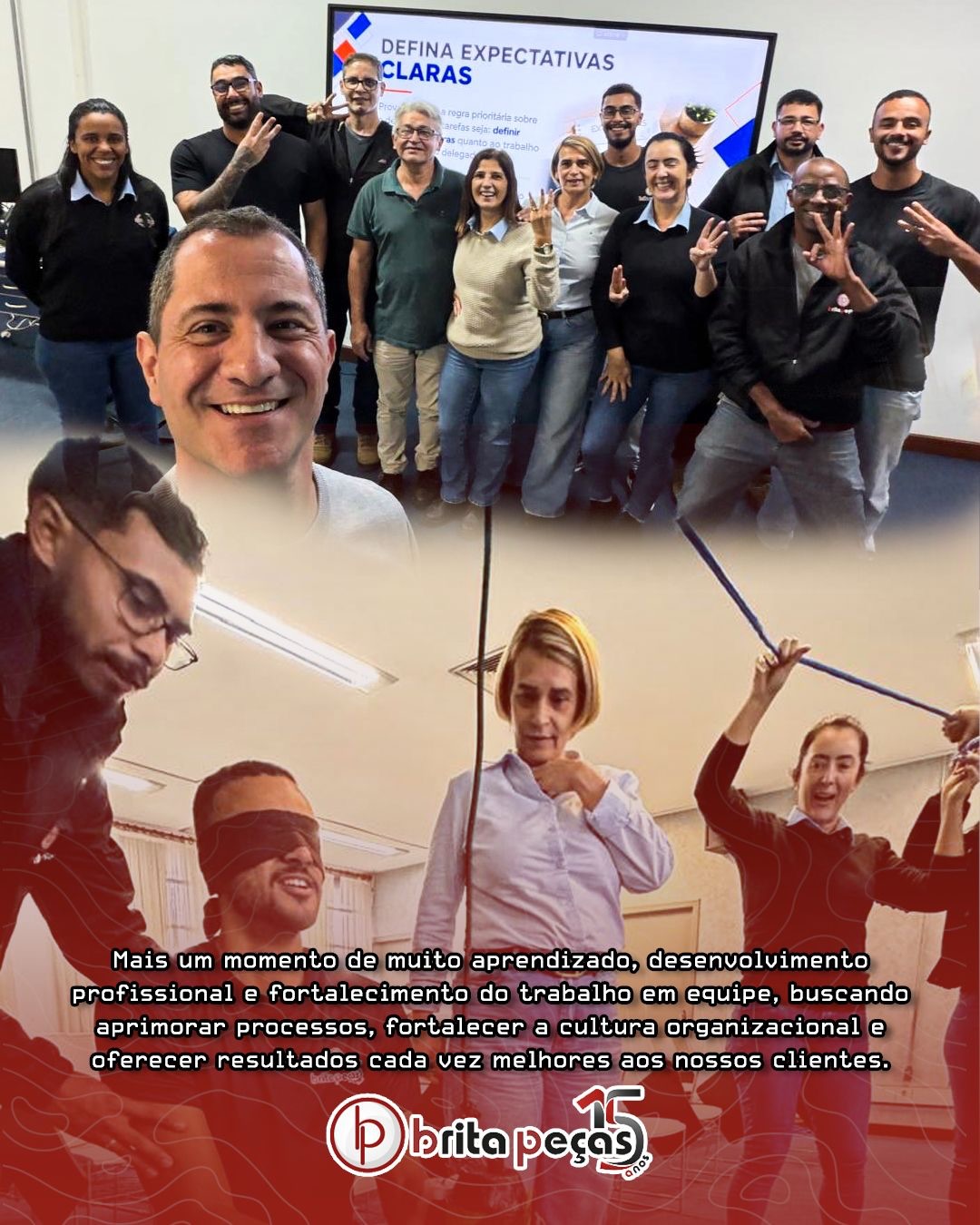 🚀 Investir em conhecimento é investir no futuro!
A equipe da Brita Peças participou do terceiro dia do treinamento Equipes de Alta Performance 4.0, conduzido pelo treinador Felipe Miranda do SENAI.
Foi mais um momento de muito aprendizado, desenvolvimento profissional e fortalecimento do trabalho em equipe, buscando aprimorar processos, fortalecer a cultura organizacional e oferecer resultados cada vez melhores aos nossos clientes.
Seguimos evoluindo, aprendendo e construindo juntos uma equipe cada vez mais preparada para os desafios do dia a dia. 💪
#BritaPeças #AltaPerformance #TreinamentoCorporativo #DesenvolvimentoProfissional #TrabalhoEmEquipe Capacitação EvoluçãoConstante FelipeMiranda EquipeDeSucesso GestãoDePessoas