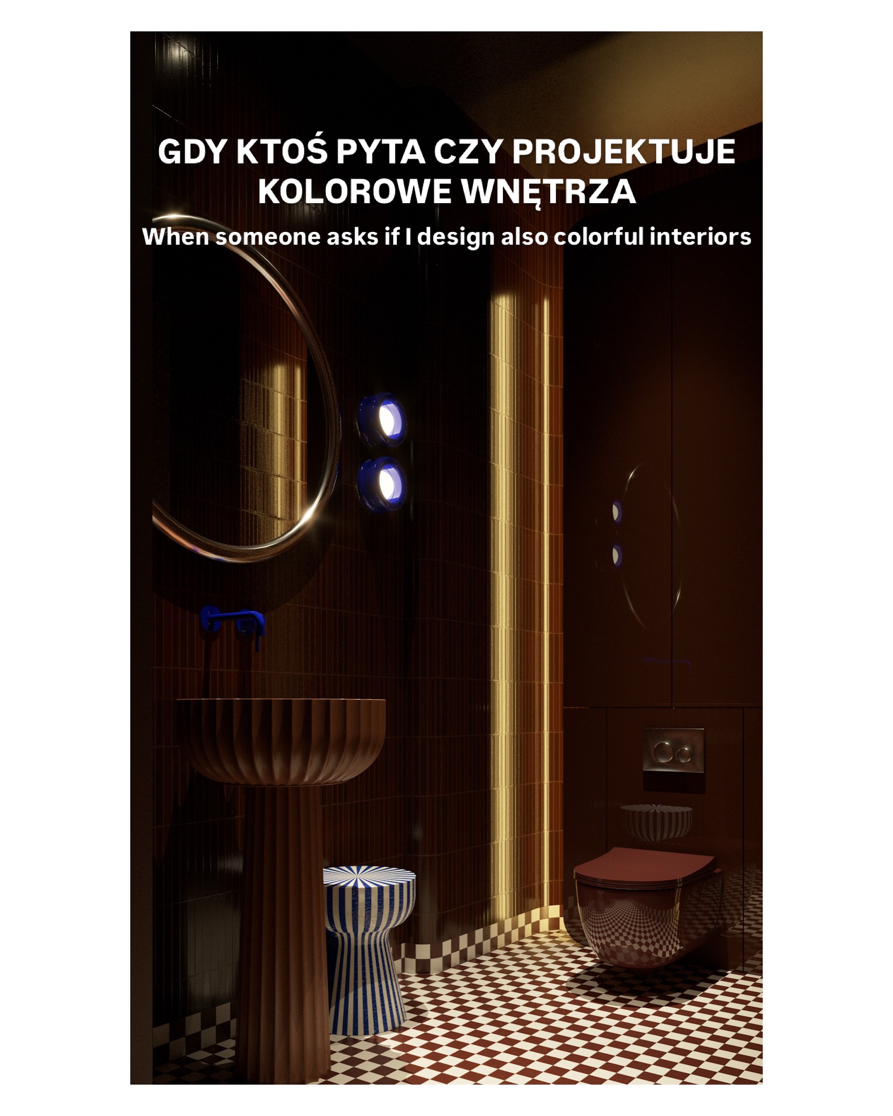 Tak 🫠
Yes, I do 🫠
#color #colorinterior #projektowaniewnetrz #projektłazienki #projektantwnętrz