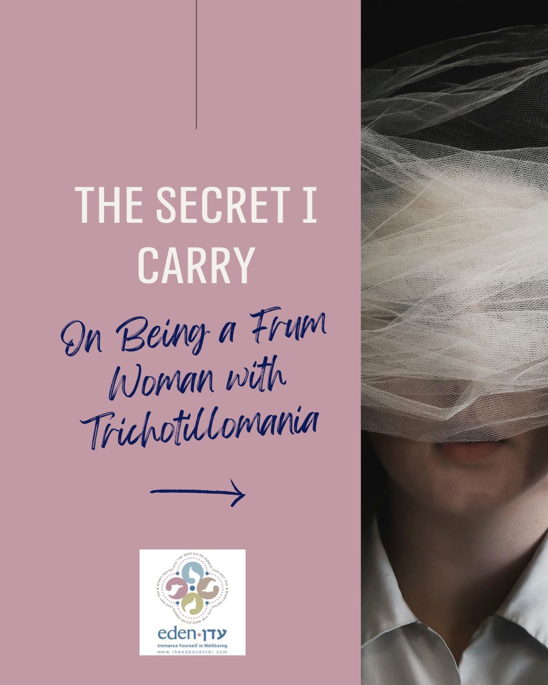 For years, she carried a secret.
A secret hidden beneath thick eyeliner, behind glasses, and beneath the daily calculations required to make sure no one noticed.
This coming Tuesday, we’ll be participating in a course with **Ma’aglei Nefesh**, where one of the topics being explored is trichotillomania and the ways invisible struggles can impact women’s lives and experiences. In anticipation of that conversation, we invite you to read this powerful personal reflection.
In this deeply personal essay, one woman shares her experience living with trichotillomania—a compulsive hair-pulling disorder—and the unique challenges of navigating it as a frum woman. From the shame and secrecy to the monthly reckoning of standing before the mikveh mirror with nothing left to hide, her story offers a powerful glimpse into an invisible struggle that many people never see.
“There is only one time the entire month I need to see my bald eyelids. And that is at the mikveh.”
By sharing her story, she reminds us that we rarely know what burdens others are carrying—and that compassion, both for ourselves and for those around us, matters.
Read the full blog post at the link in our bio.
#MentalHealthAwareness #Trichotillomania #Mikveh #JewishWomen #FrumWomen