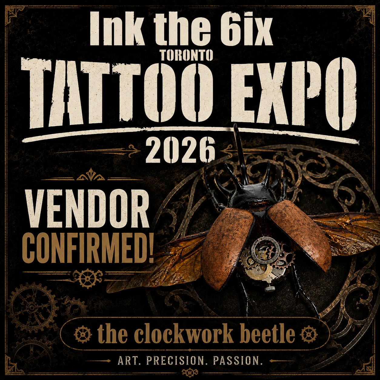 New vendor locked in for Ink the 6ix ‼️
@theclockworkbeetle is joining the Ink the 6ix with a collection of art and oddities—raw materials transformed into something entirely new, with a heavy focus on the strange, the tactile, and the unexpected.
If you’re into unique pieces with a story behind them, don’t skip this booth. 👏
This year’s lineup is loading up heavy. Vendors from every corner are coming through. Stay tuned—more names dropping soon. 🔥
