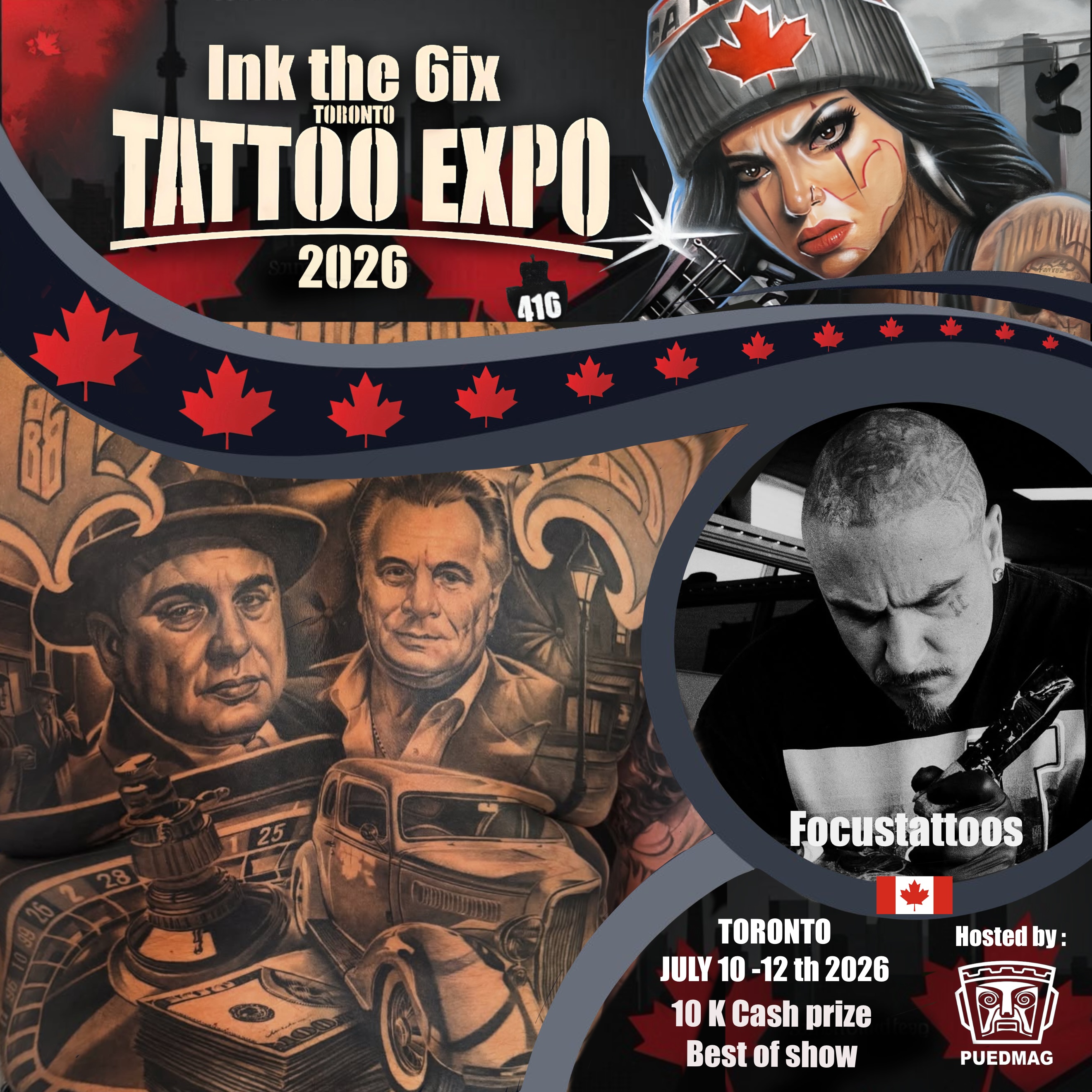 Welcome @focustattoos to the second edition of @inkthe6ixtorontotattooexpo, happening July 10-12, 2026, at the Enercare Event Centre in Toronto!
If you guys want to say what’s up or get some dope Chicano, realism or lettering pieces, make sure to DM him directly.
Don’t miss the opportunity to meet him, check out his work, and get tattooed at one of Canada’s biggest tattoo events.
We the North.
You either win with us or watch us win.