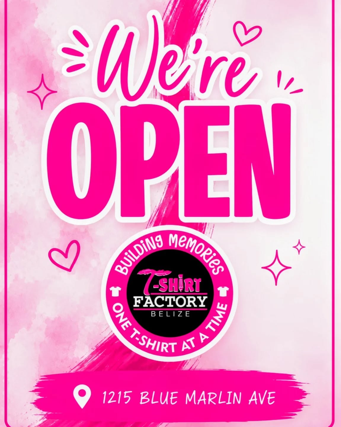 Don't forget to visit our new location
1215 Blue Marlin Ave, Belize City!