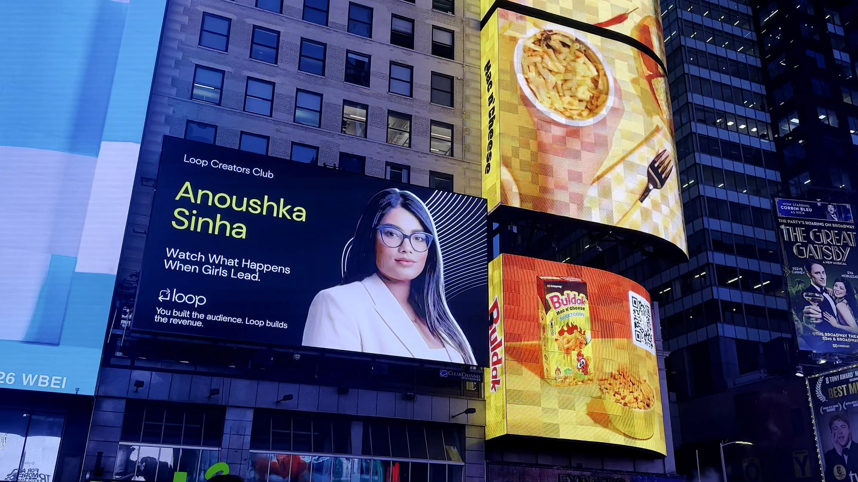 Watch what happens when girls lead.
They take up space on Times Square Billboards, lead boldly, speak unapologetically, and leave the world a little better than they found it.
A younger version of me would have had a lot to say about this moment.Today, I'm simply standing here, smiling.
Thank you to Loop for making this happen 🤝
ad astra 💫